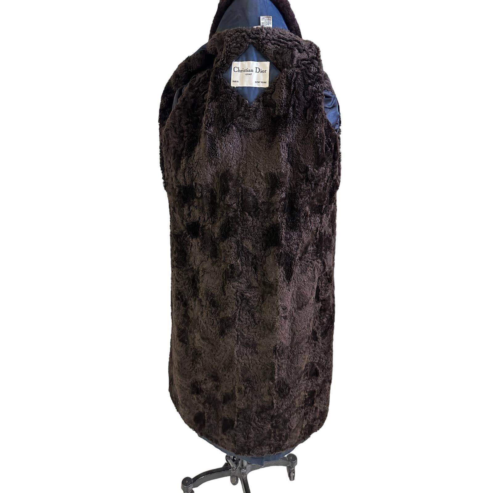 Dior Christian Dior VTG Trench Coat Blue Faux Fur Lining 70s S Size M / US 6-8 / IT 42-44 - 7 Thumbnail