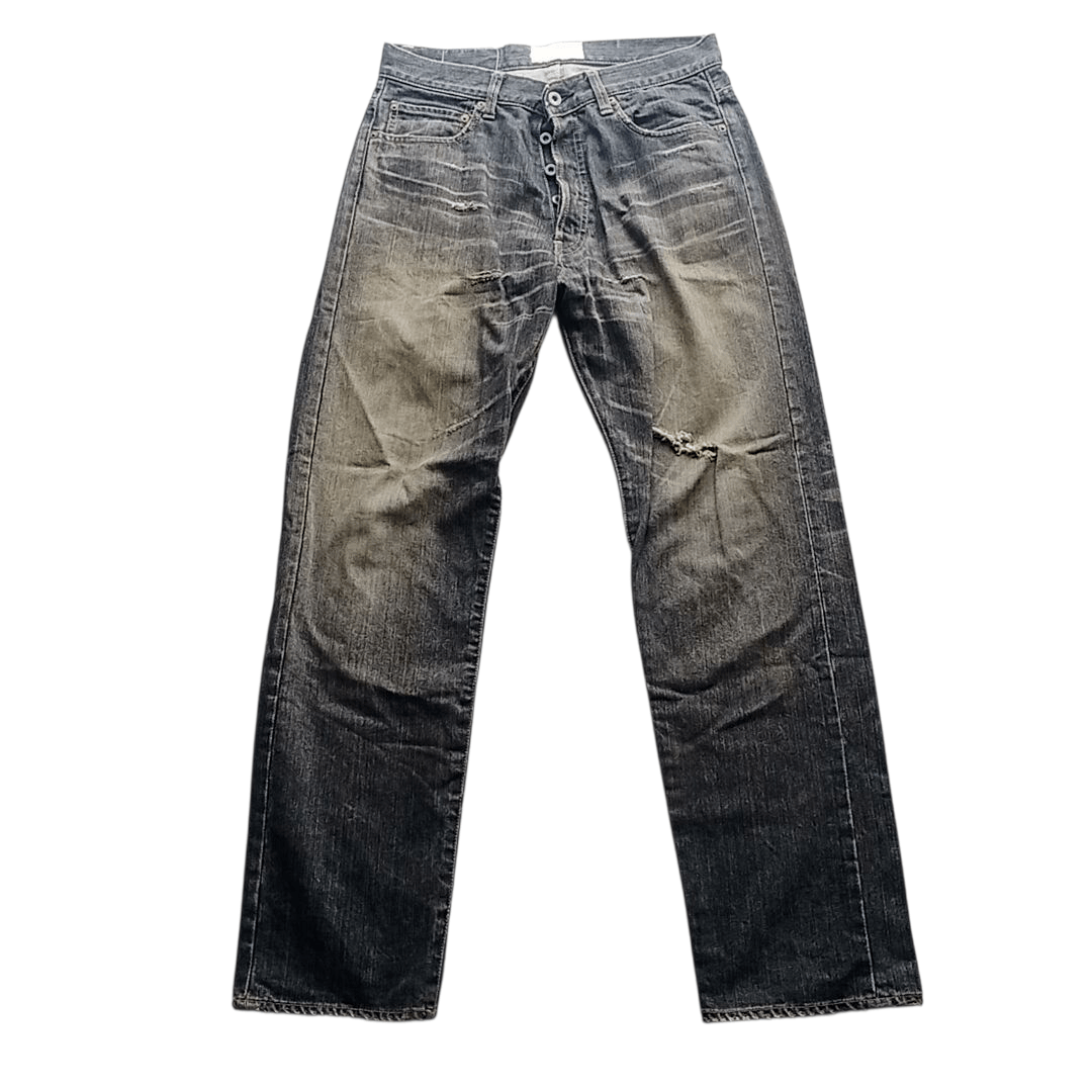 Devilock Devilock Hardcore Disstressed Jeans Japan Denim Size US 31 - 1 Thumbnail