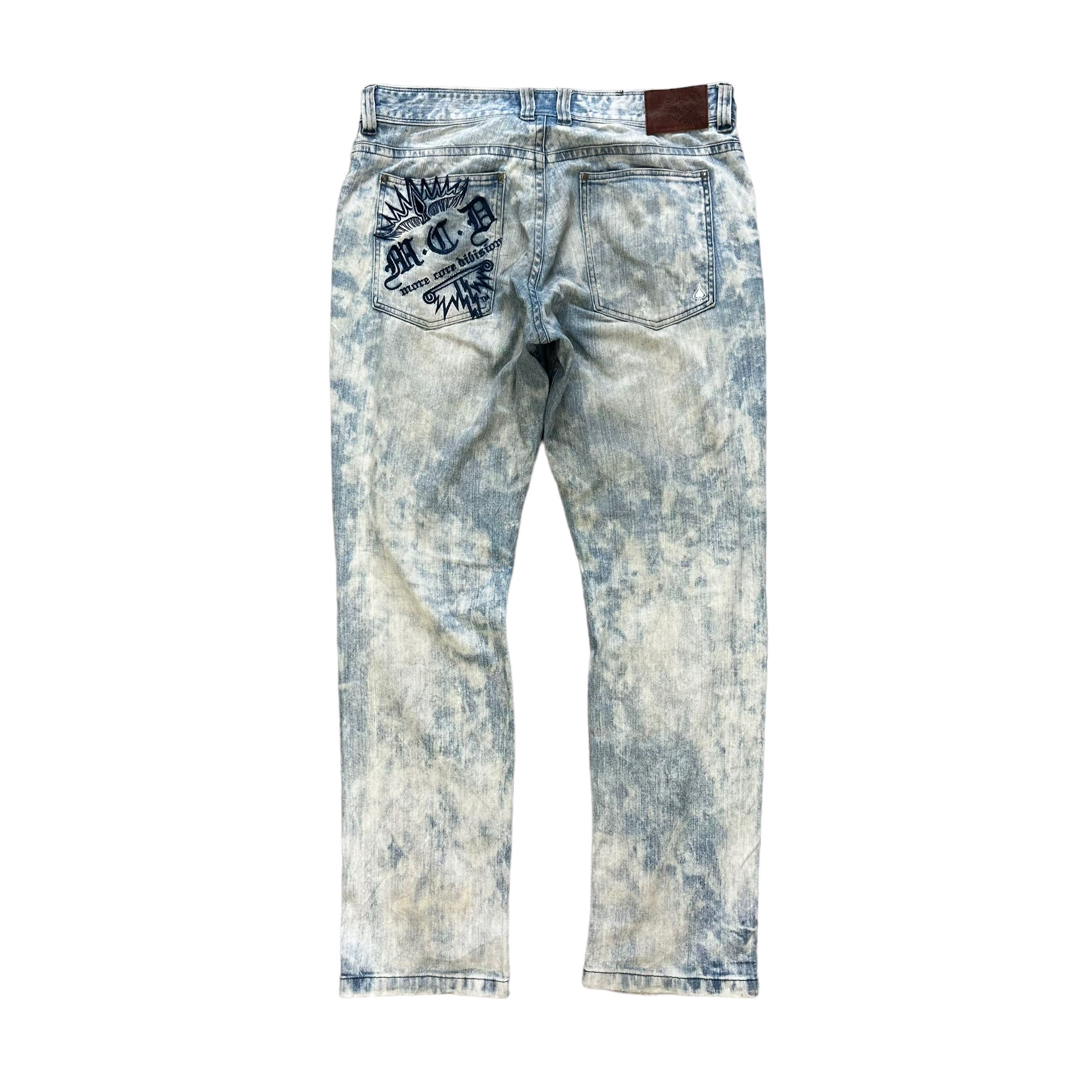 Japanese Brand MORE CORE DIVISION M.C.D WASHED DENIM PANTS #8508-012 Size US 37 - 12 Thumbnail