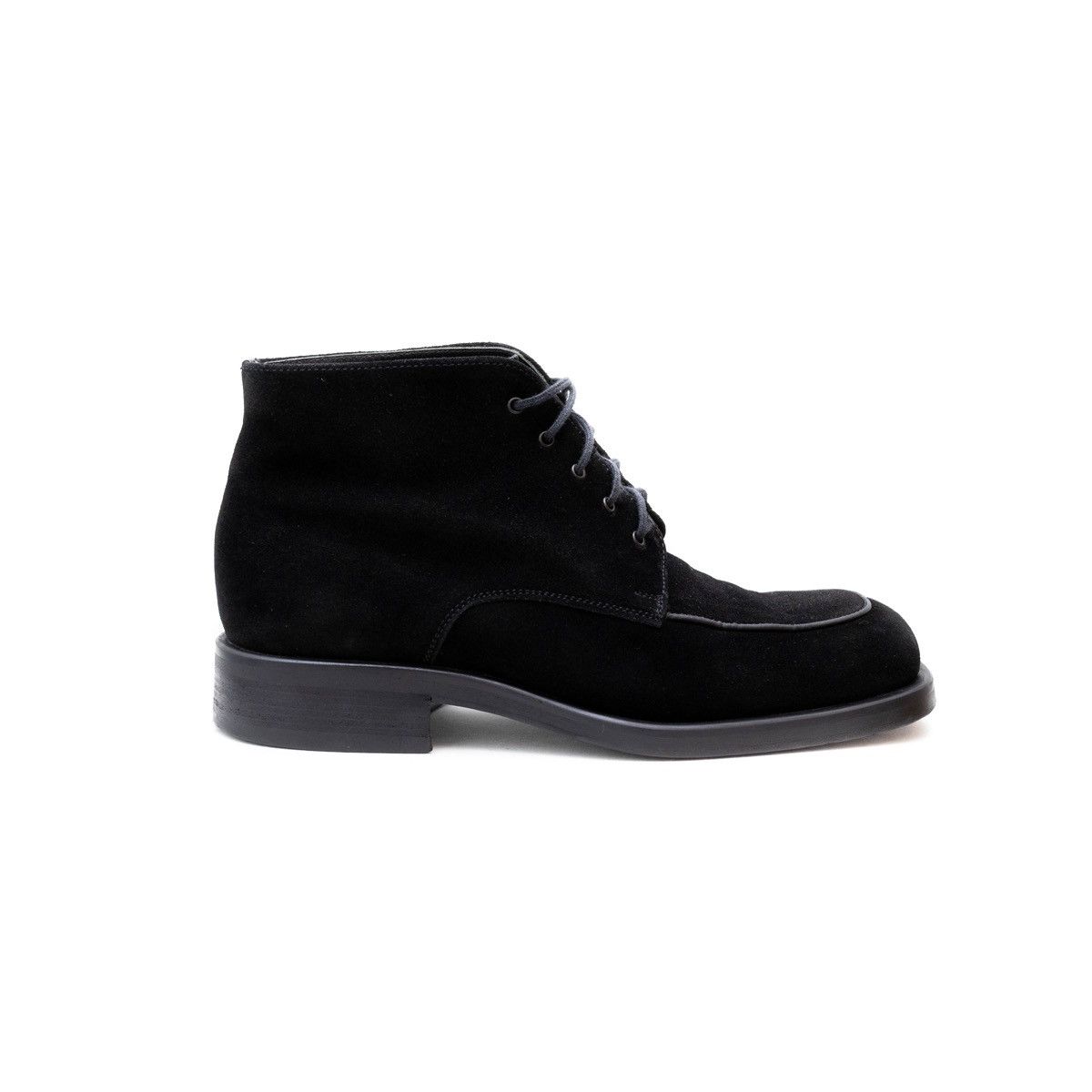 Kenzo × Vintage Kenzo Mens Black Suede Chukka Lace-up Square Toe Men Boots Size US 10 / EU 43 - 3 Thumbnail