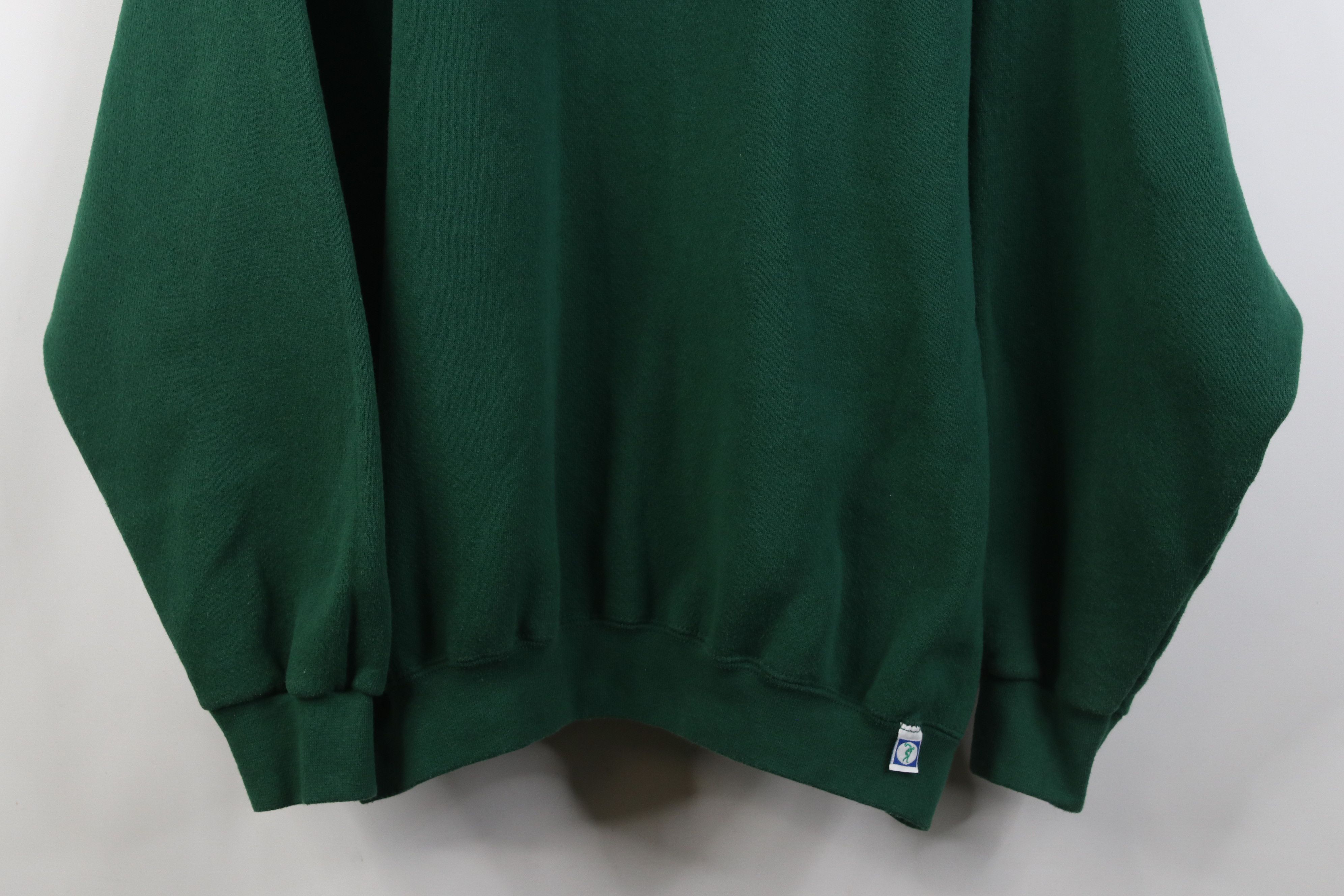 Vintage Vintage 90s Streetwear Heavy Crewneck Sweatshirt Green USA Size US XXL / EU 58 / 5 - 3 Thumbnail