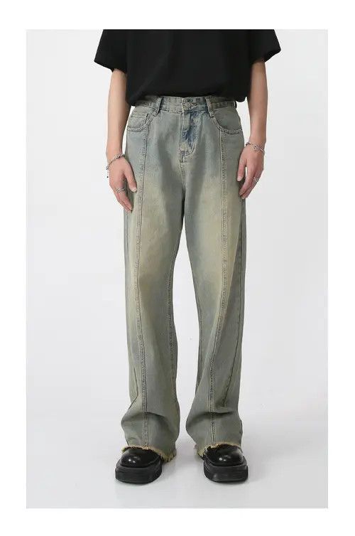 Japanese Brand × Jean High street worn white straight jeans Size US 32 / EU 48 - 4 Thumbnail