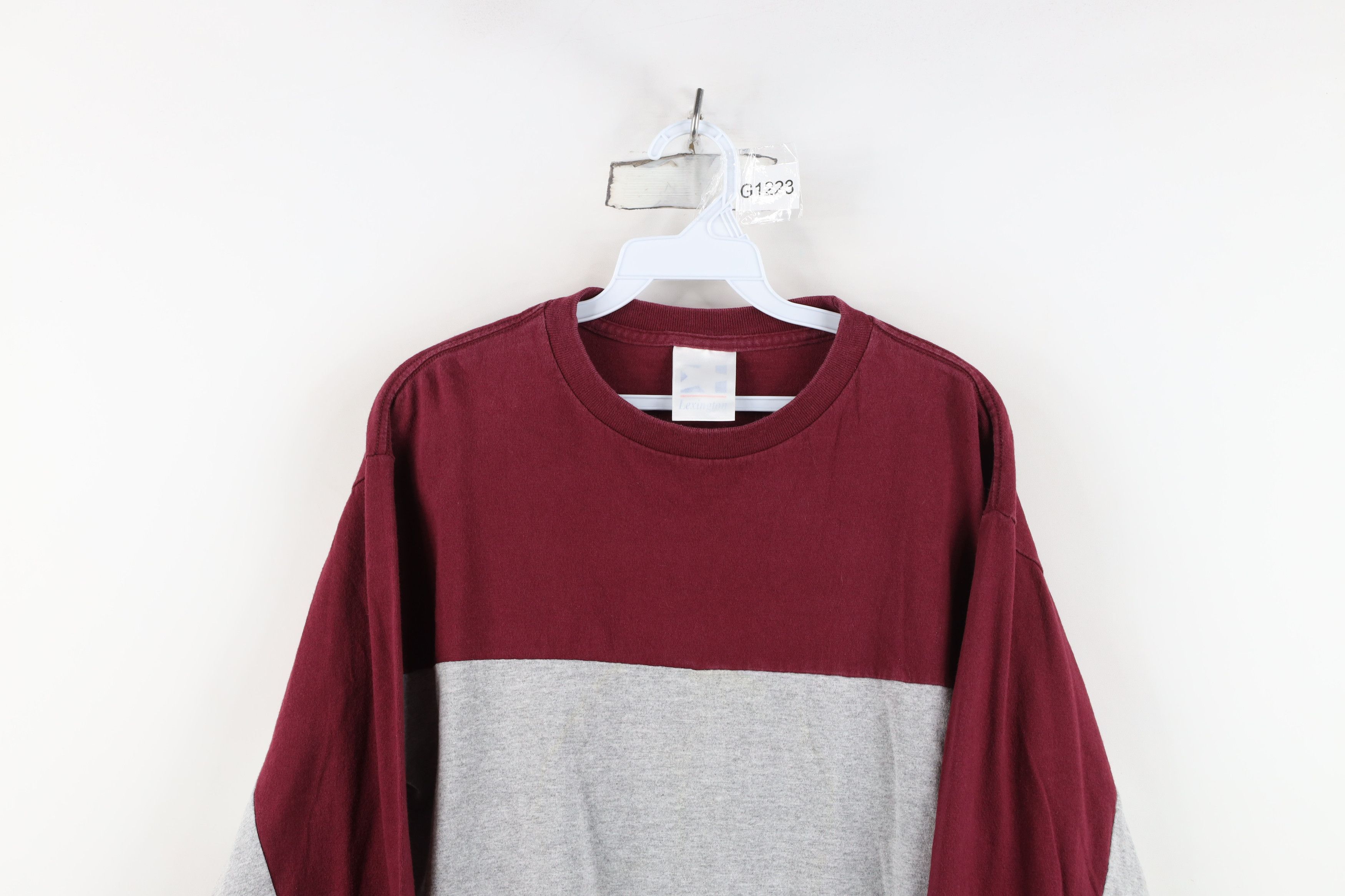 Vintage Vintage 90s Streetwear Block Long Sleeve T-Shirt Cotton Size US M / EU 48-50 / 2 - 2 Thumbnail