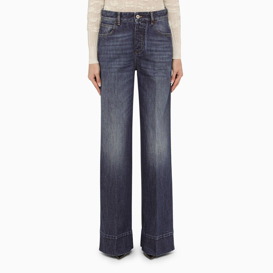 Bottega Veneta o1d2blof0824 Denim Jeans in Blue Size 25" / US 0 / IT 36 - 1 Thumbnail