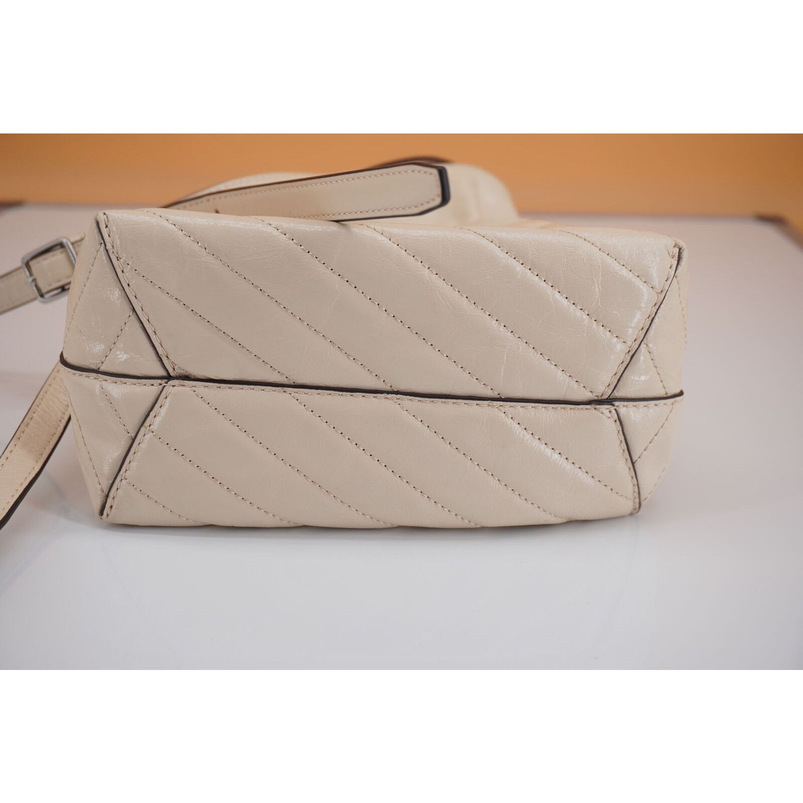 Tory Burch Tory Burch Kira Chevron Textured Mini Bucket bag $428 Size ONE SIZE - 4 Thumbnail