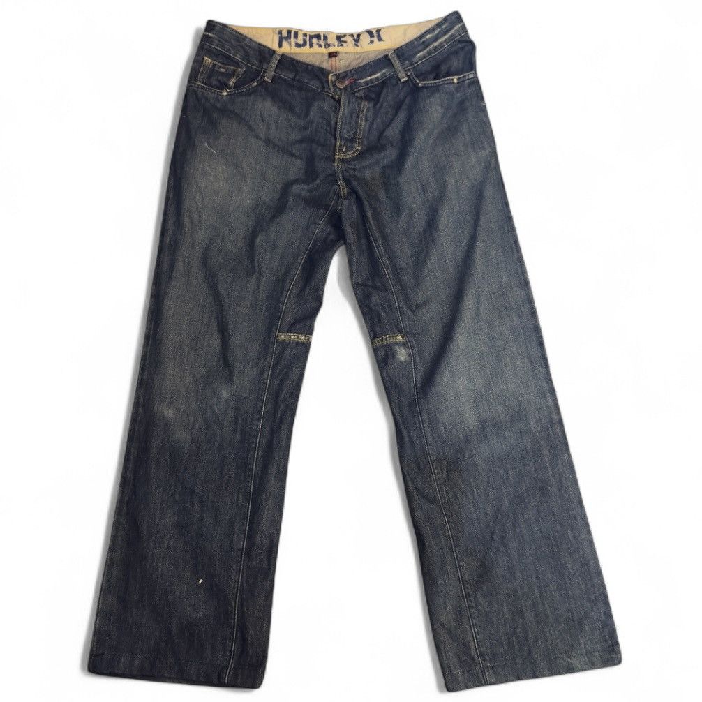 Hurley 🔥 Vintage y2k Baggy Skate Hurley Global 3 Denim Size US 37 - 1 Thumbnail