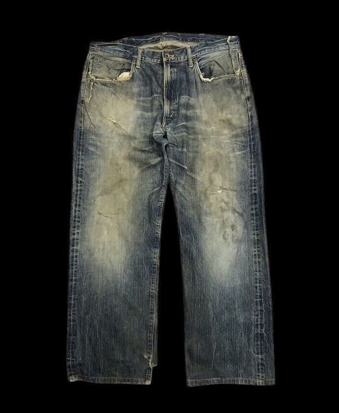 Edwin WIDE LEG RUSTY DAMAGED DISTRESSED SELVEDGE DENIM BY EDWIN Size US 38 / EU 54 - 1 Thumbnail