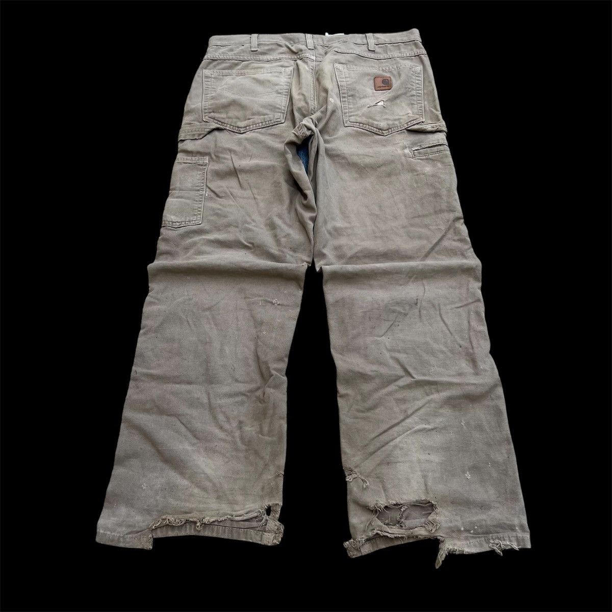Carhartt “CARHARTT” HEAVY DISTRESS CUSTOM DOUBLE KNEE PANTS Size US 32 / EU 48 - 17 Thumbnail