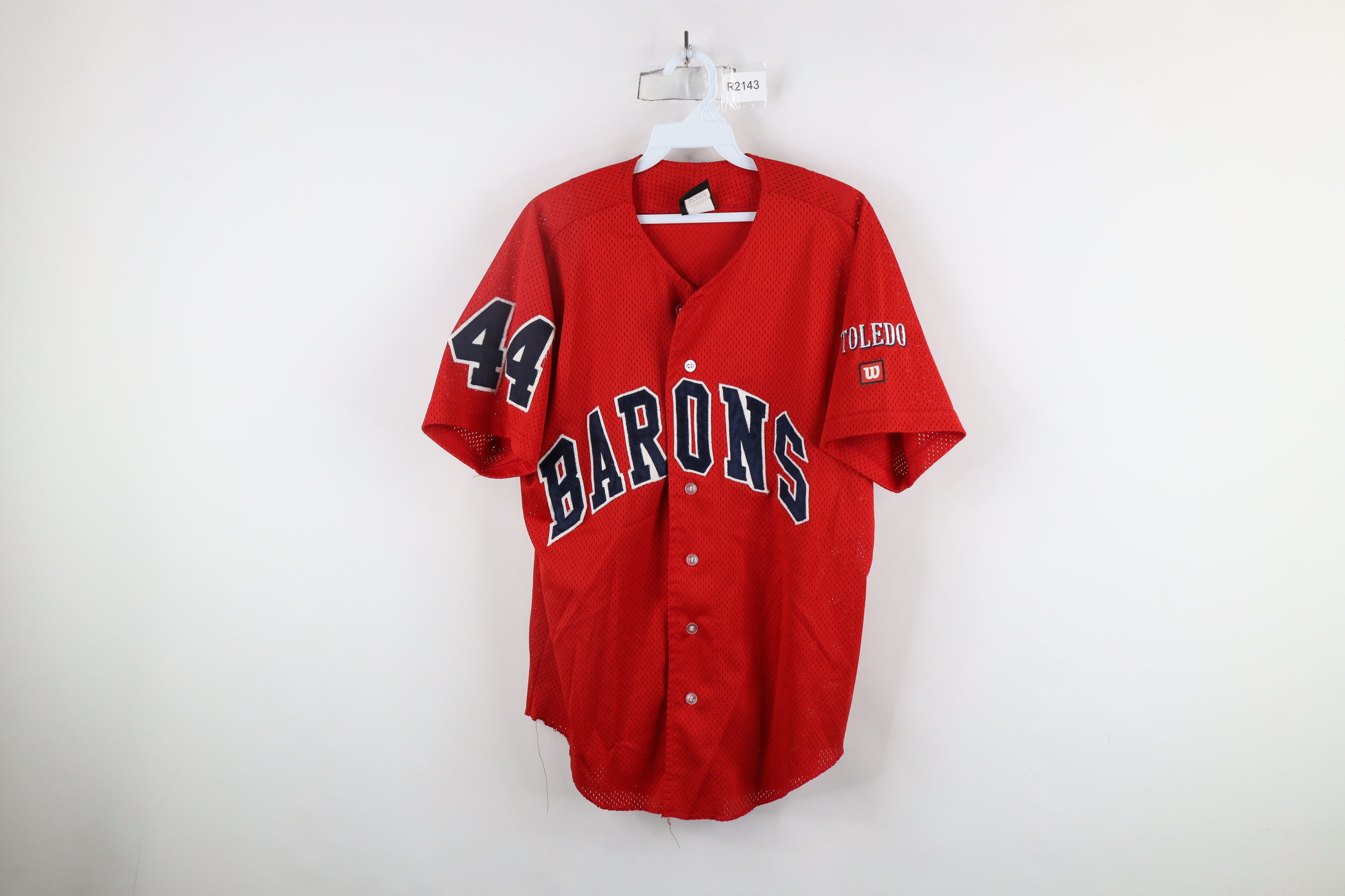 Vintage Vintage 90s Out Toledo Barons Mesh Baseball Jersey Red USA Size US M / EU 48-50 / 2 - 1 Thumbnail