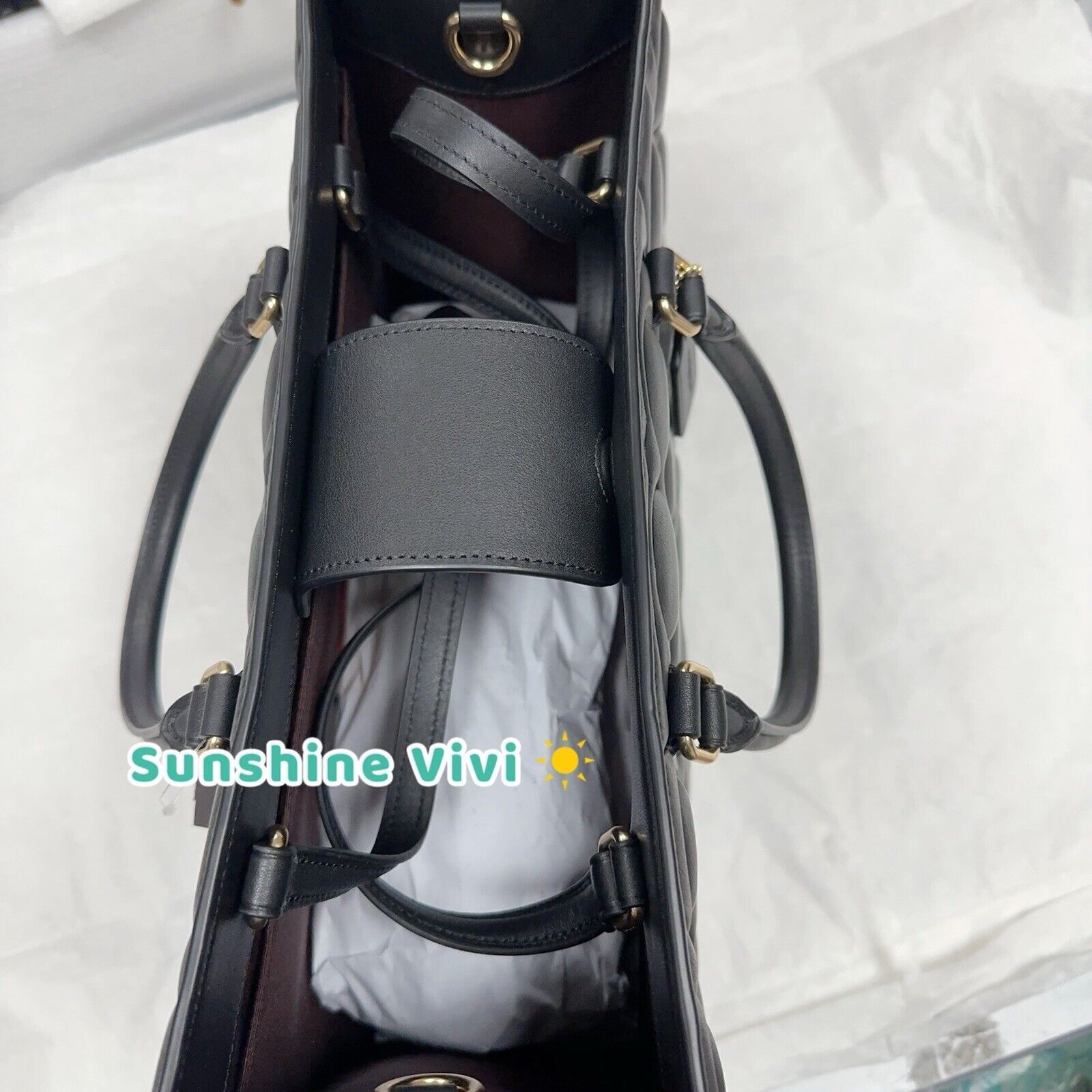 Coach NWT Limited Coach Large Maggie Tote BagLeather CY672 Black Size ONE SIZE - 3 Thumbnail