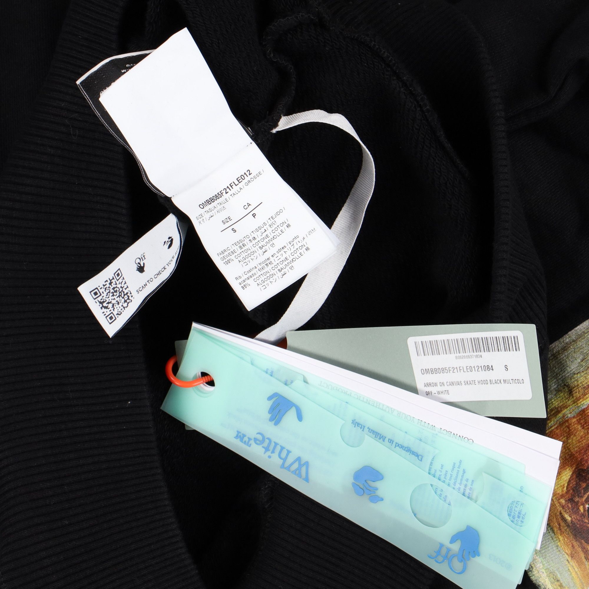 Off-White Black Arrow on Canvas Oversized Skate Hoodie Size US S / EU 44-46 / 1 - 7 Thumbnail