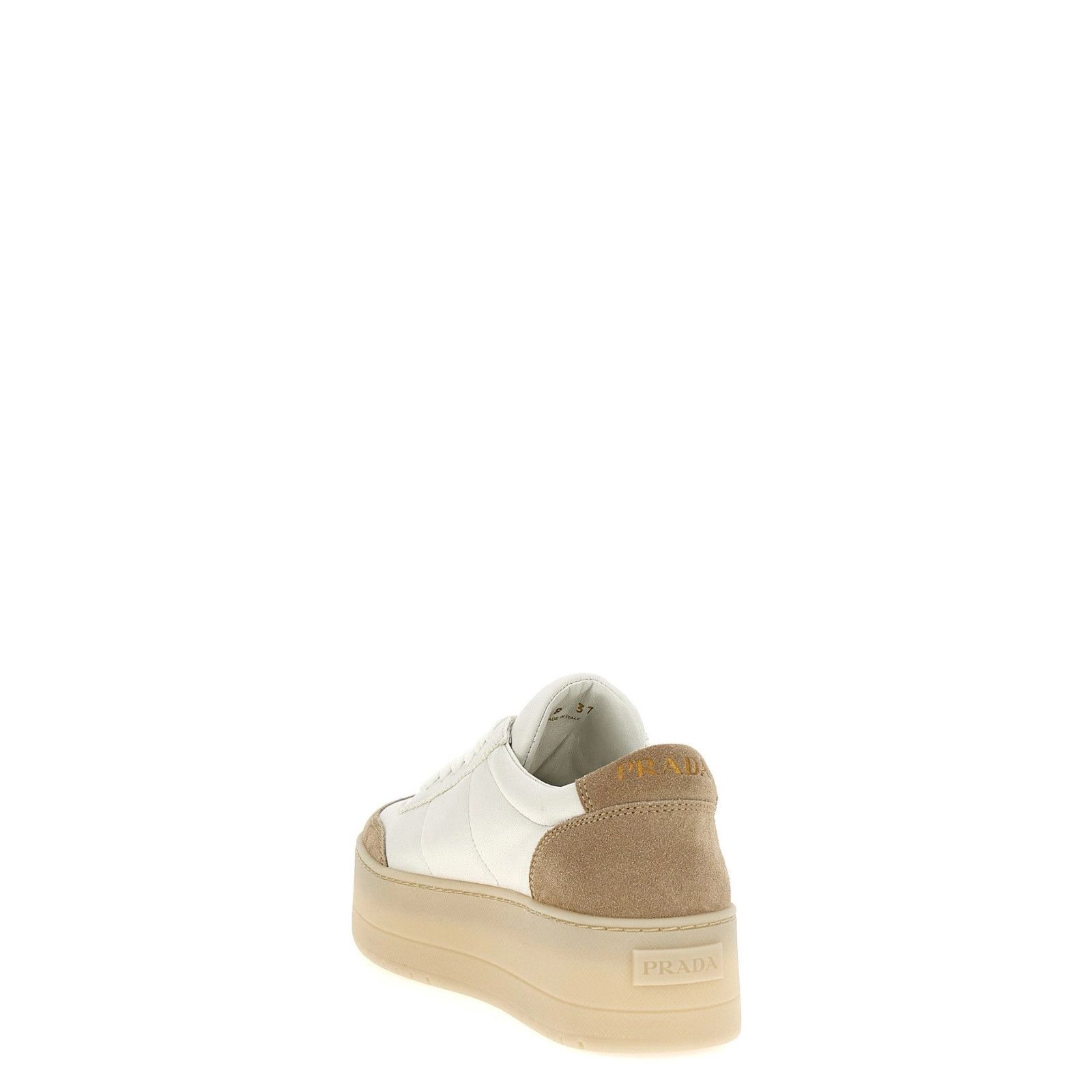 Prada PRADA Downtown Bold Beige Leather Sneakers New And Authentic Size US 10 / IT 40 - 3 Thumbnail