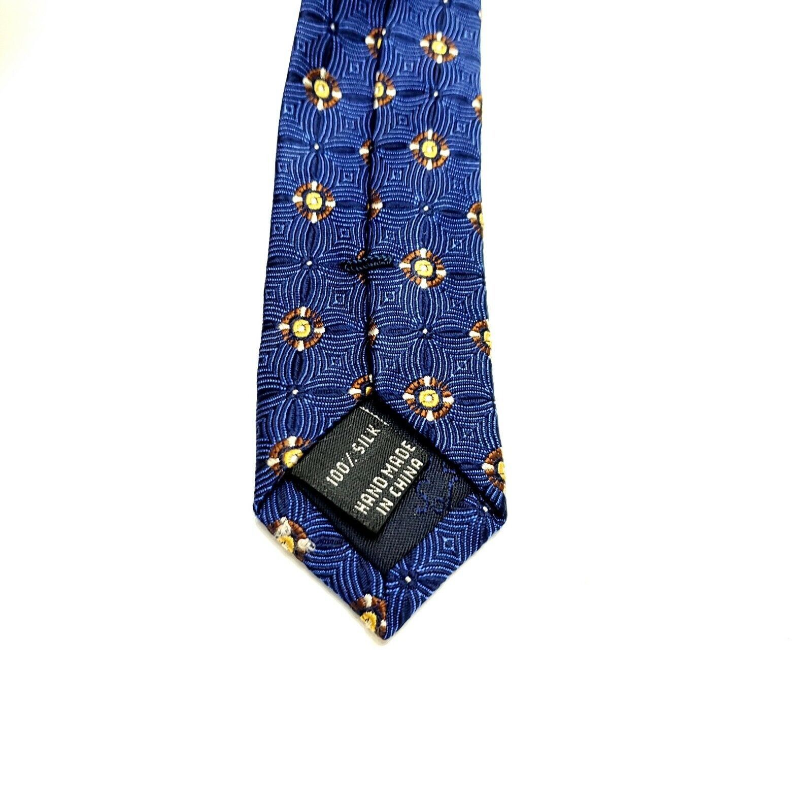 Jos. A. Bank Jos A Bank Executive Silk Tie Woven Blue Geometric Size ONE SIZE - 4 Thumbnail