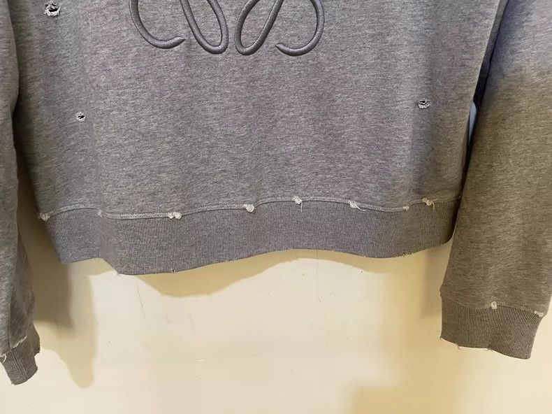 Loewe Loewe Embroidered ripped grey sweatshirt 2503-Nextarrow Size US M / EU 48-50 / 2 - 3 Thumbnail