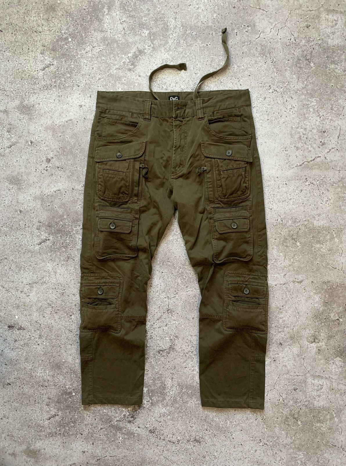 Vintage 2000s Dolce & Gabbana Mesh Cargo Pocket Denim Jeans Size W38