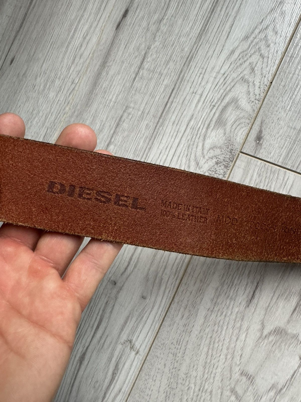 Diesel × Vintage VINTAGE Diesel Leather belt Bid logo Size 36 - 5 Thumbnail