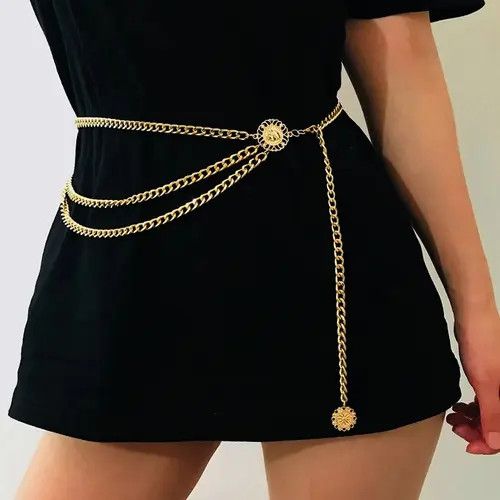 Vintage Vintage Gold Coin Chain Belts Size ONE SIZE - 2 Thumbnail