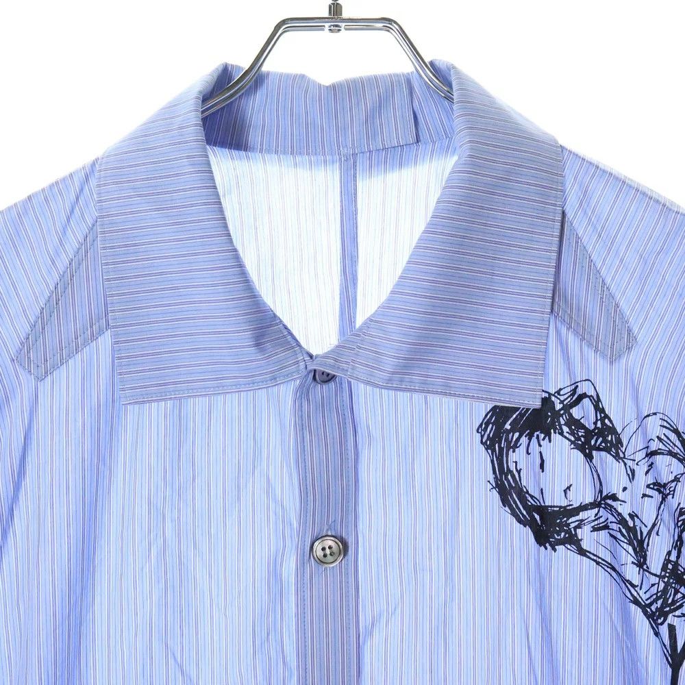 Yohji Yamamoto Yohji Yamamoto//17AW You Snitch L/S STRIPE SHIRT Size US L / EU 52-54 / 3 - 3 Thumbnail