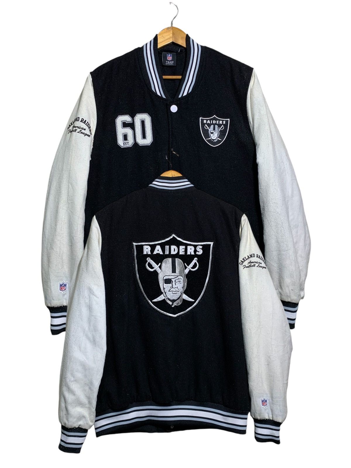 NFL 🔥OAKLAND RAIDERS NFL STARTER VARSITY JACKETS Size US XL / EU 56 / 4 - 1 Thumbnail