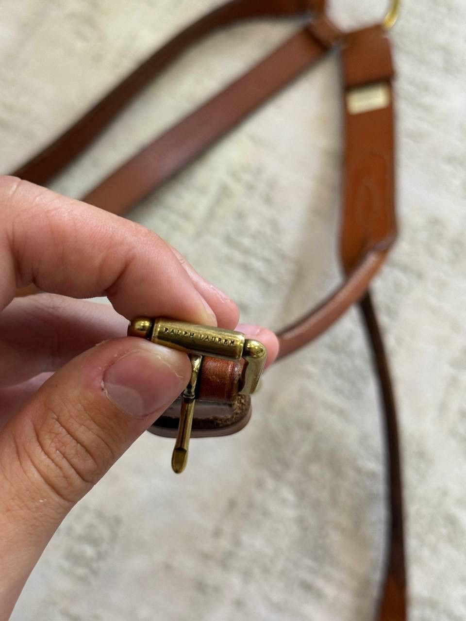 Lauren Ralph Lauren Ralph Lauren Genuine Leather Brown Double buckle rodeo Belt Size ONE SIZE - 4 Thumbnail