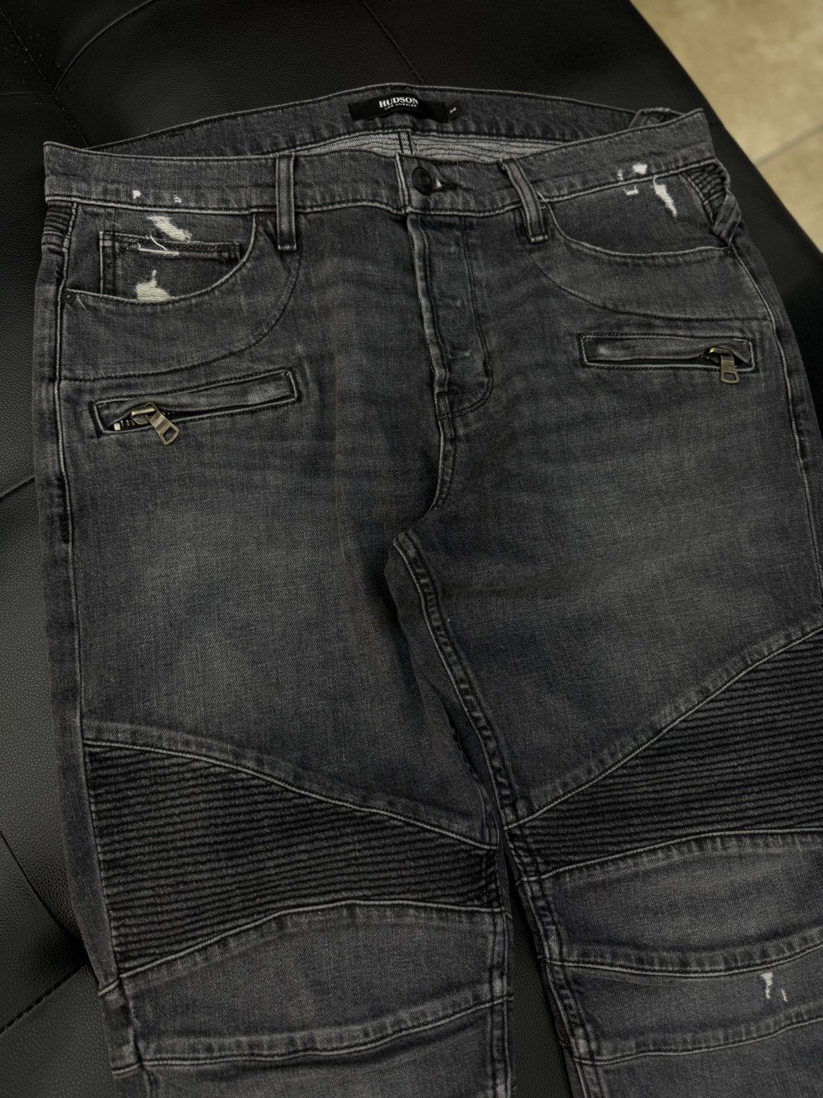 Hudson Black Hudson Biker Style Jeans Size 34 Pre Owned 🧼 Size US 34 / EU 50 - 3 Thumbnail