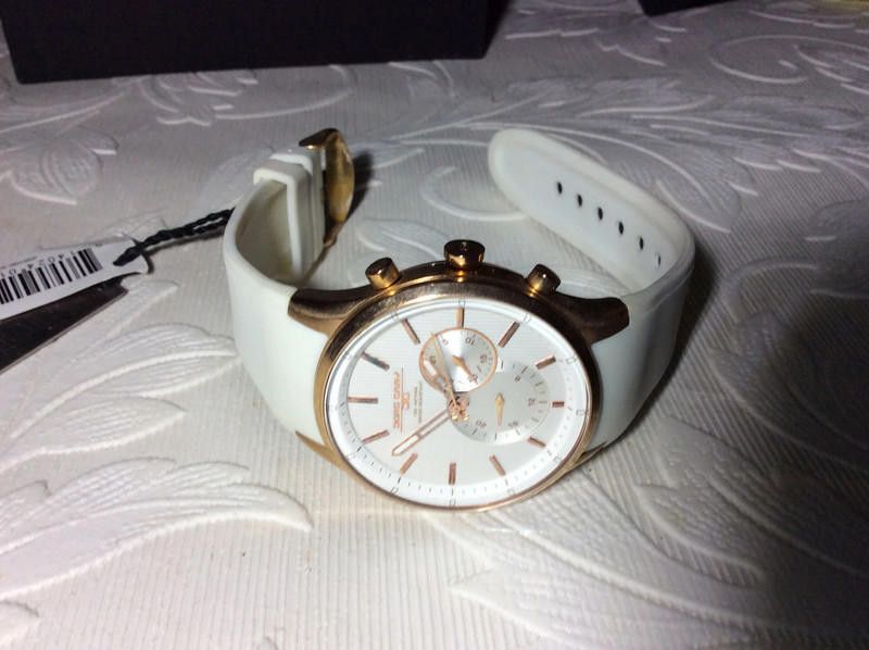 Designer Jorg Gray Men's Quartz Watch rubber white strap Size ONE SIZE - 8 Thumbnail
