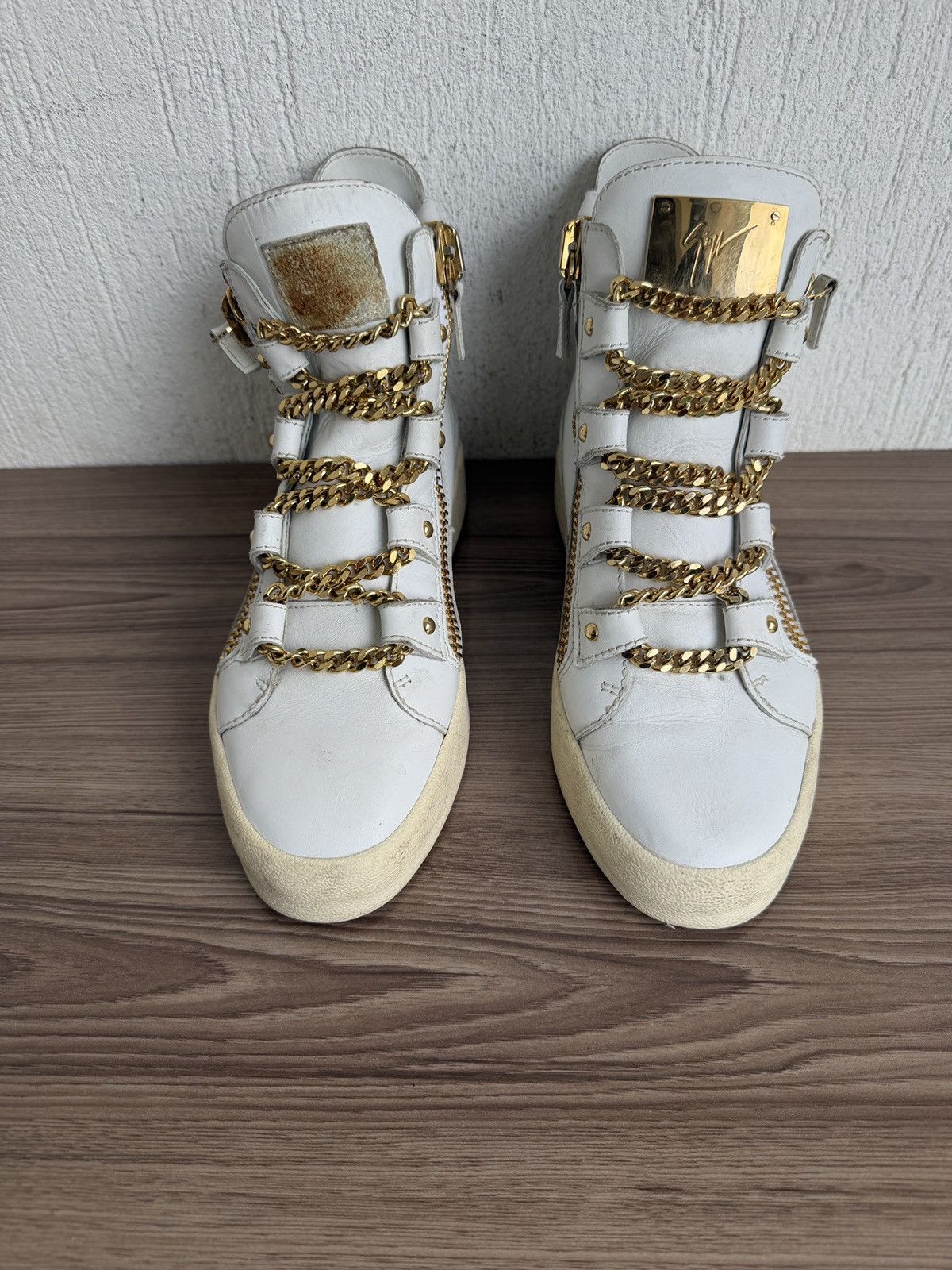 Giuseppe Zanotti Golden chain high sneaker Size US 9 / EU 42 - 3 Thumbnail