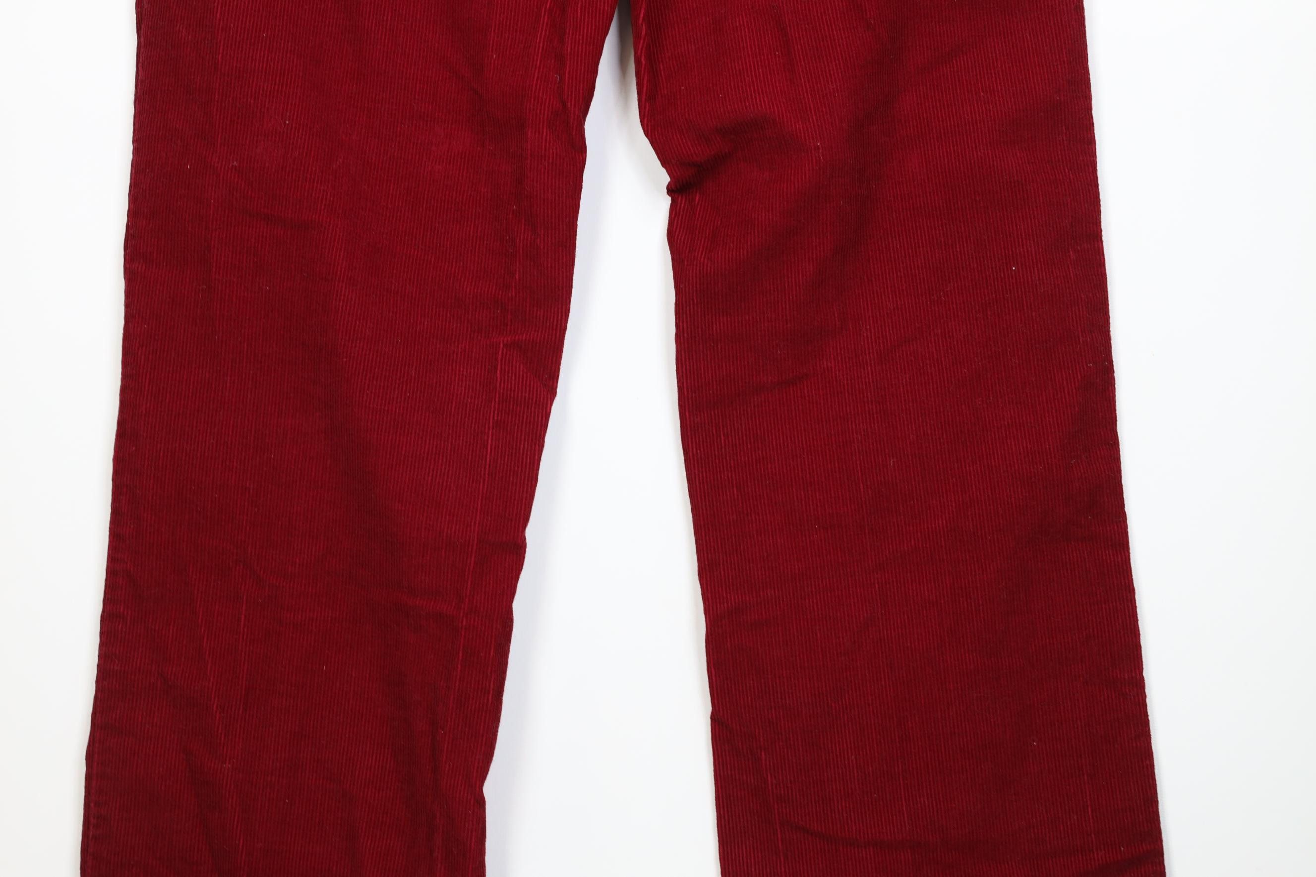 Vintage Vintage 70s 80s Streetwear Corduroy Chino Pants Red USA Size 34" / US 12 / IT 48 - 11 Thumbnail