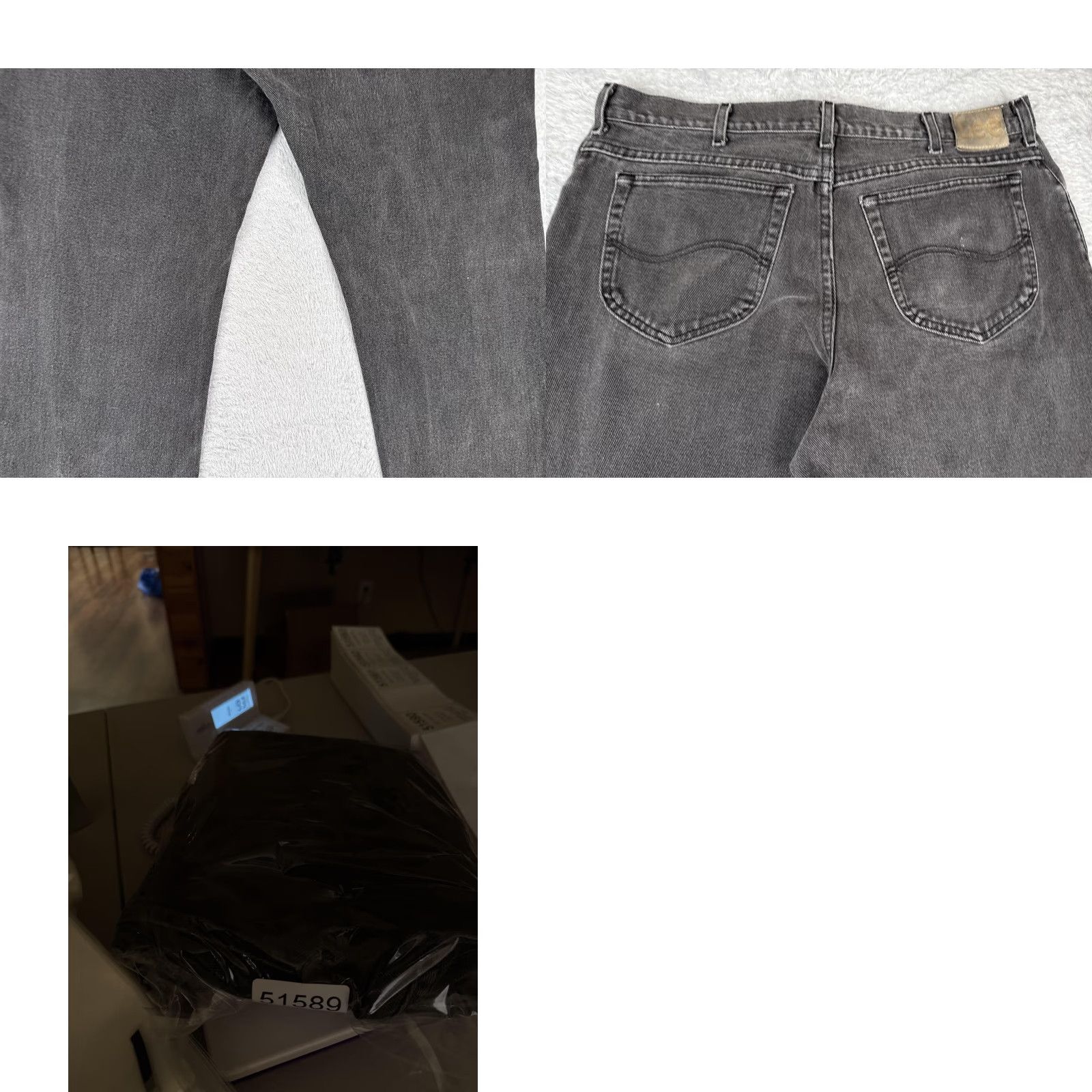 Lee VINTAGE Lee Jeans Men 34 Black Denim 90's 100% Cotton Straight Leg 34x30 Left? Right? 5-Pocket Mens Size US 34 / EU 50 - 10 Thumbnail