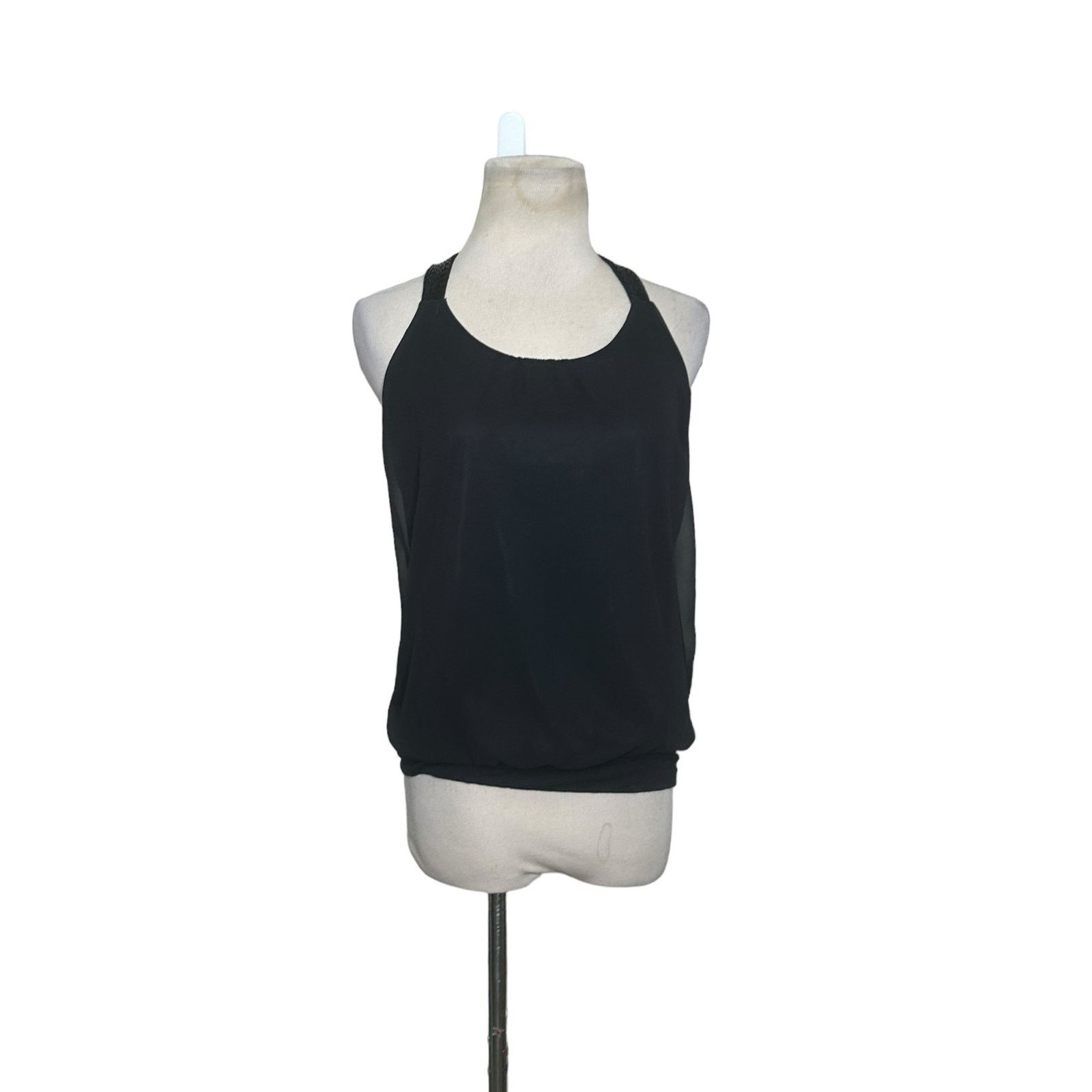 Express Express black racer back sequin details blouse size Small Size S / US 4 / IT 40 - 7 Thumbnail