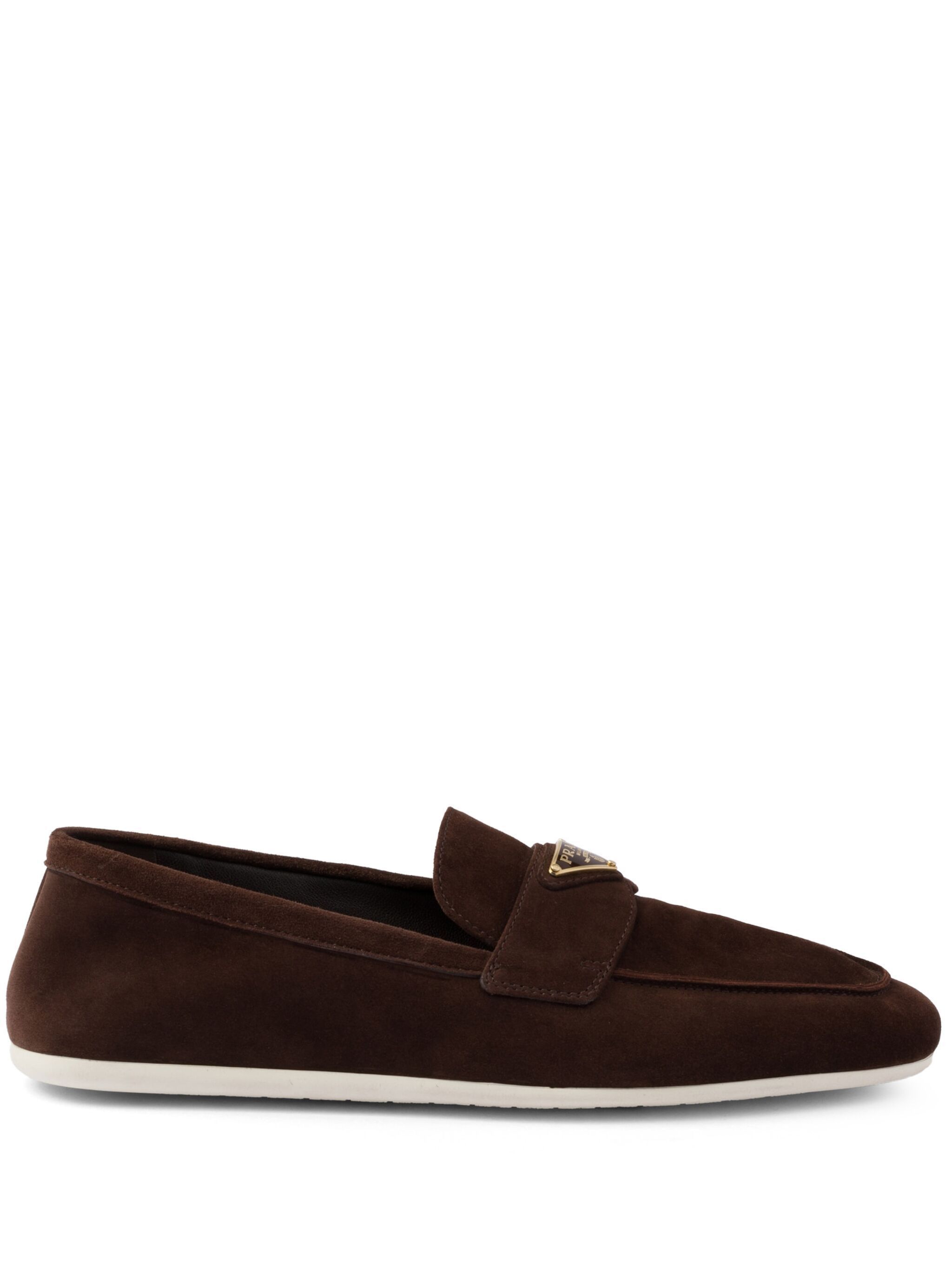 Prada o1w1db11124 Suede Loafers in Dark Brown Size US 9 / IT 39 - 1 Thumbnail