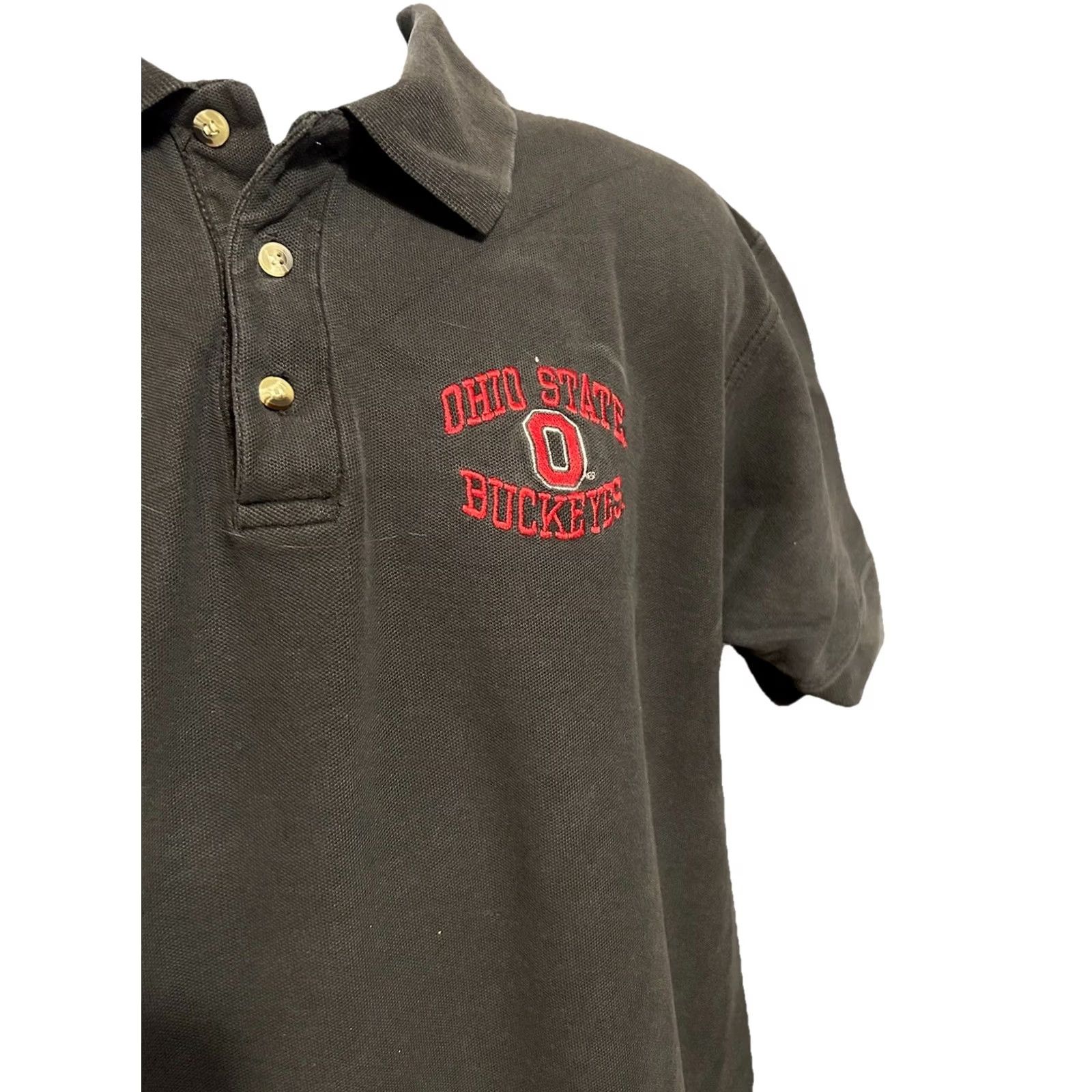Vintage Vintage Ohio State Polo Shirt Men 2XL Black Short Sleeve Button Collar - Activewear Size US XXL / EU 58 / 5 - 3 Thumbnail