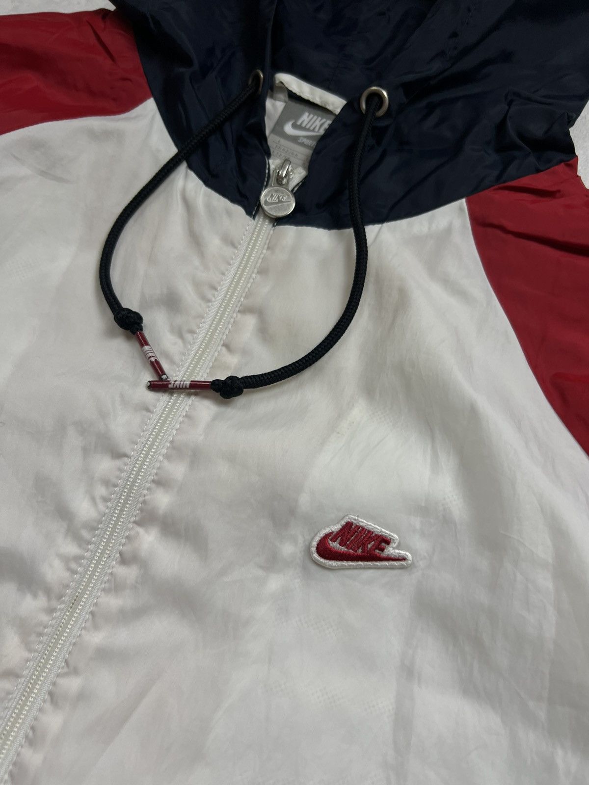 Nike 00s Nike Retro Logo Vintage Y2K Oversized Hooded Jacket Size US L / EU 52-54 / 3 - 4 Thumbnail