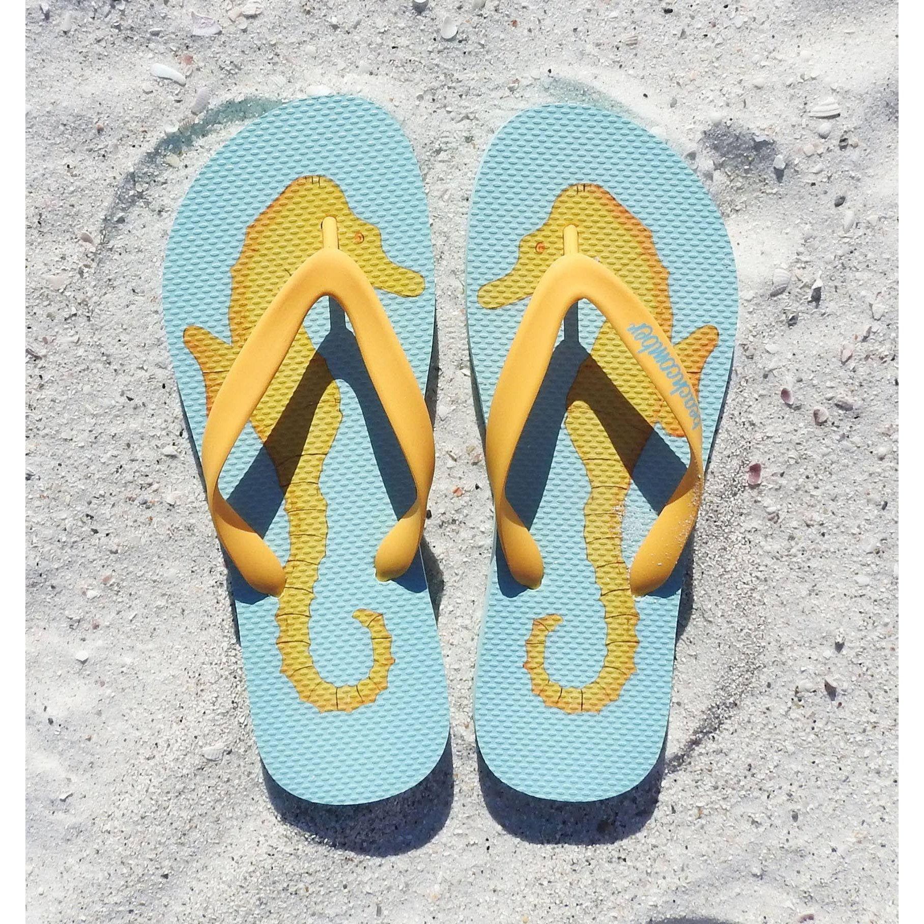 Other Beachcomber Blue Water Seahorse Flip Flops Medium 4.5 Kids/6 Size US 6.5 / IT 36.5 - 1 Preview