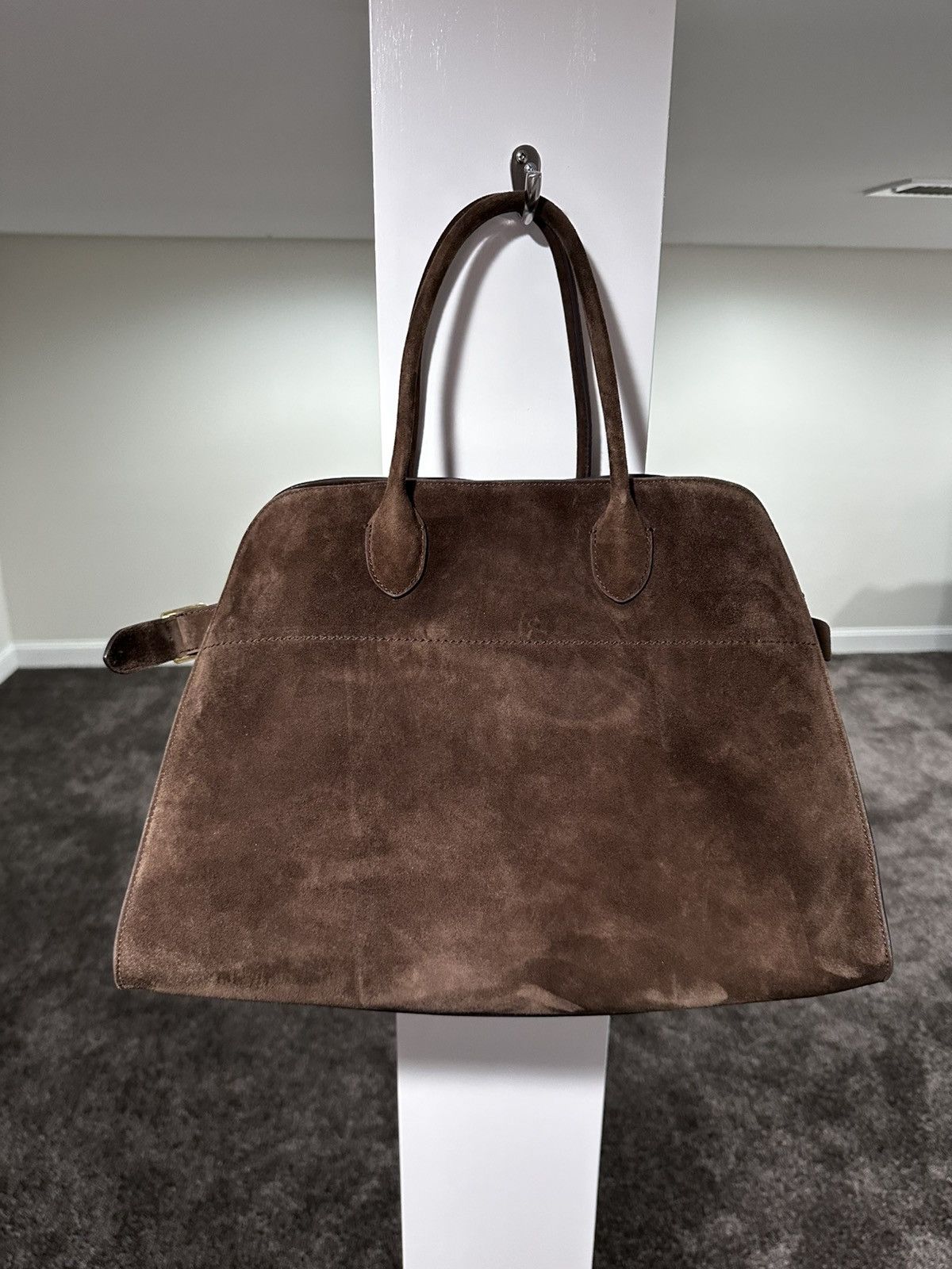 The Row The Row Soft Margaux 15 Brown Suede Leather Top Handle Bag Size ONE SIZE - 13 Thumbnail