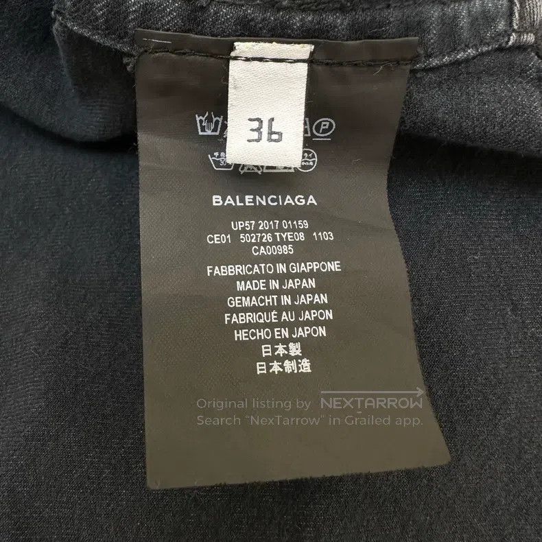 Balenciaga Balenciaga Grayish Black Oversized Denim Jacket, Size 36 Size XS / US 0-2 / IT 36-38 - 4 Thumbnail