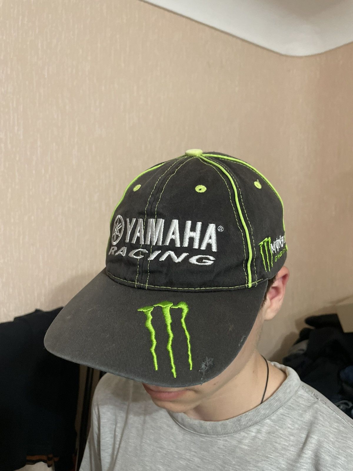 Vintage × Yamaha Vintage Yamaha Monster Energy Racing Distressed Cap Size ONE SIZE - 1 Thumbnail