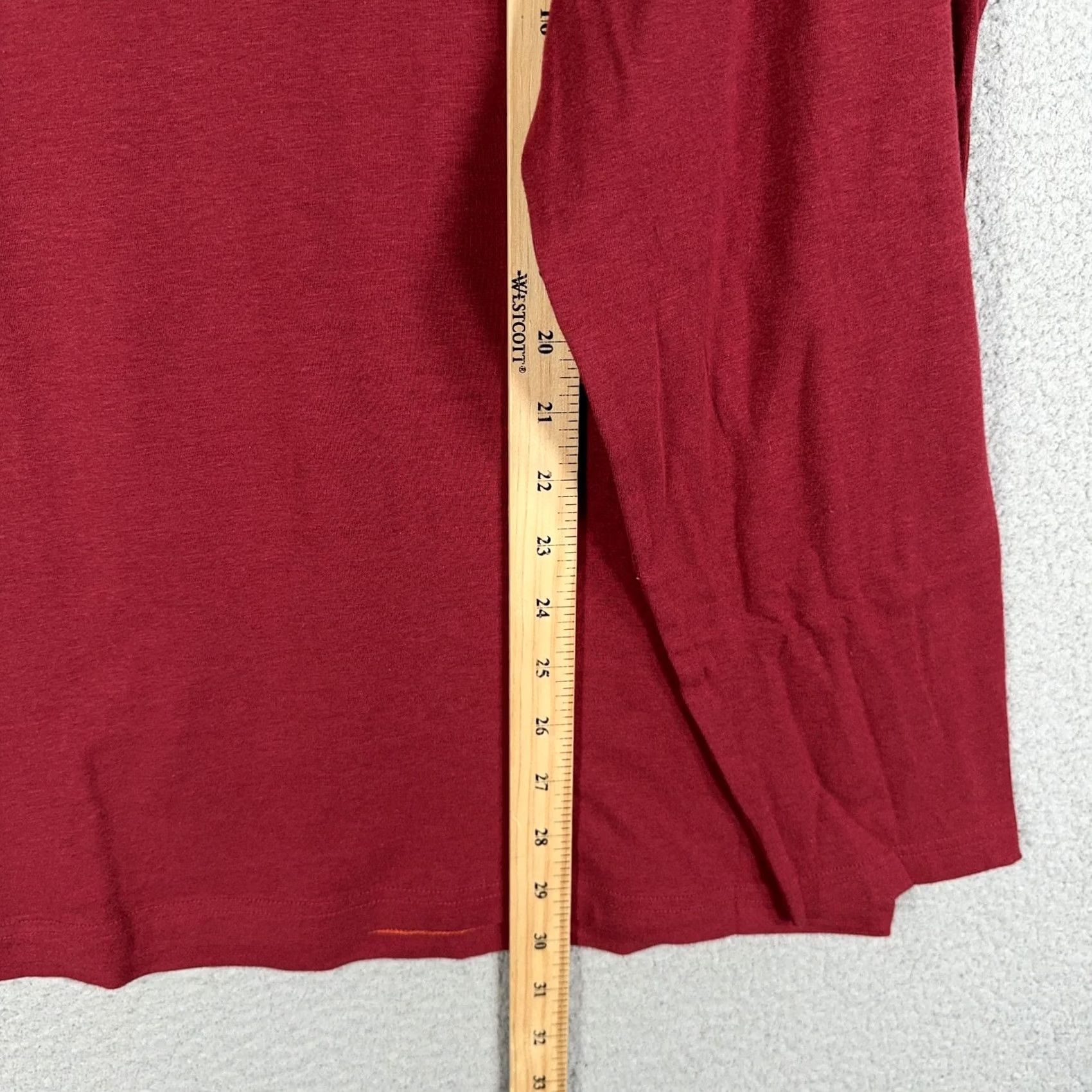 Vintage Wood Underwear Hoodie Mens XL Red Tencel Modal Cotton Long Sleeve Lounge Shirt Size US XL / EU 56 / 4 - 6 Thumbnail
