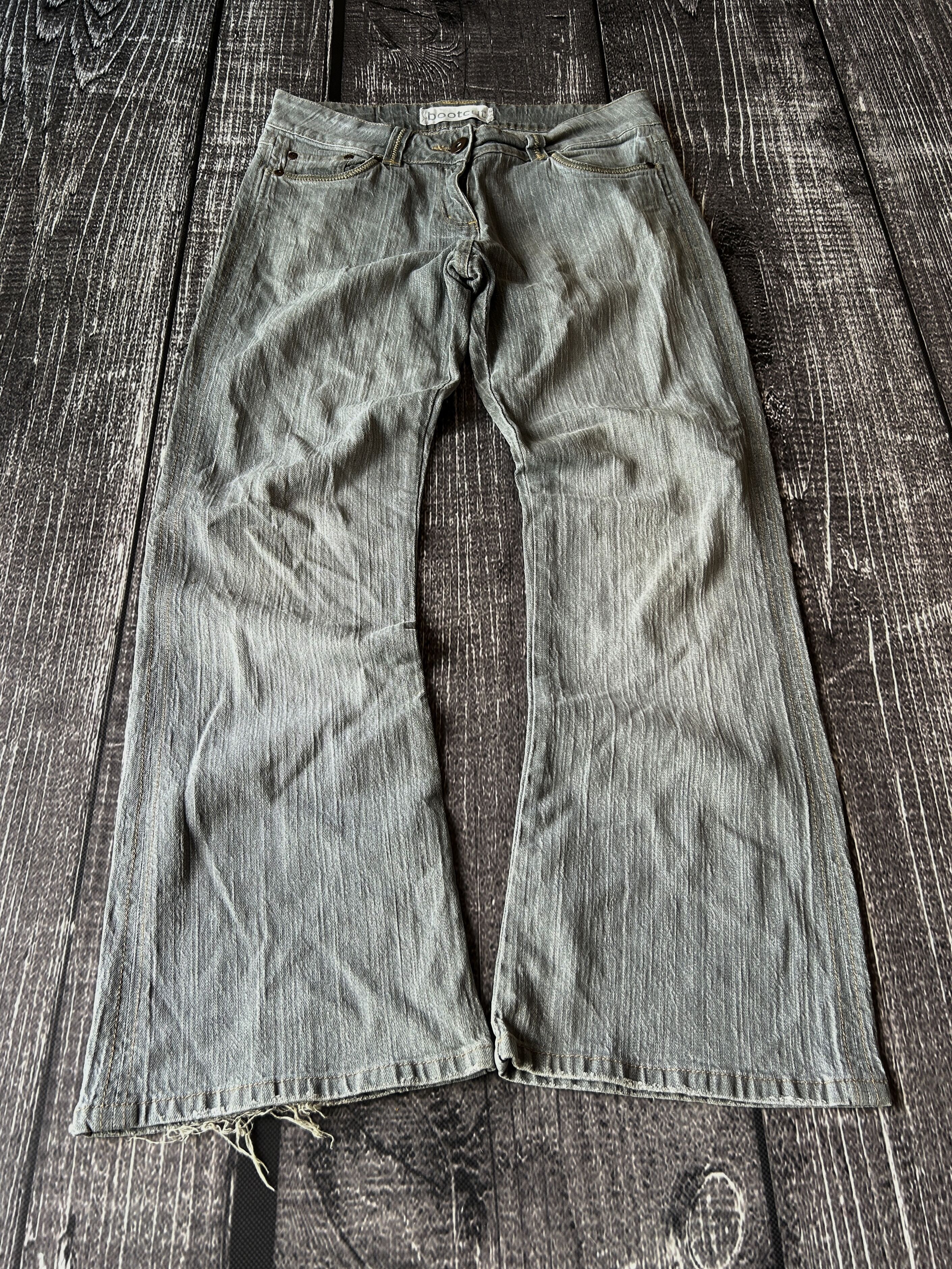 Other Bootcut Gray Wide Leg Denim Jeans Vintage Washed Y2K Style Size US 30 / EU 46 - 2 Thumbnail