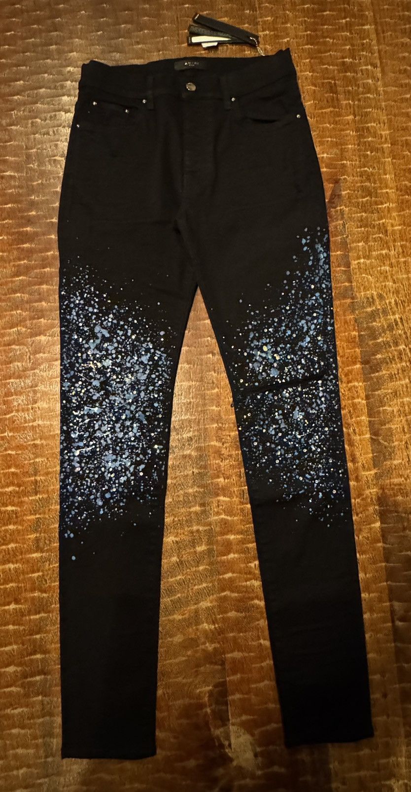 Amiri Crystal Painter Black Jeans 33 Size US 33 - 1 Thumbnail