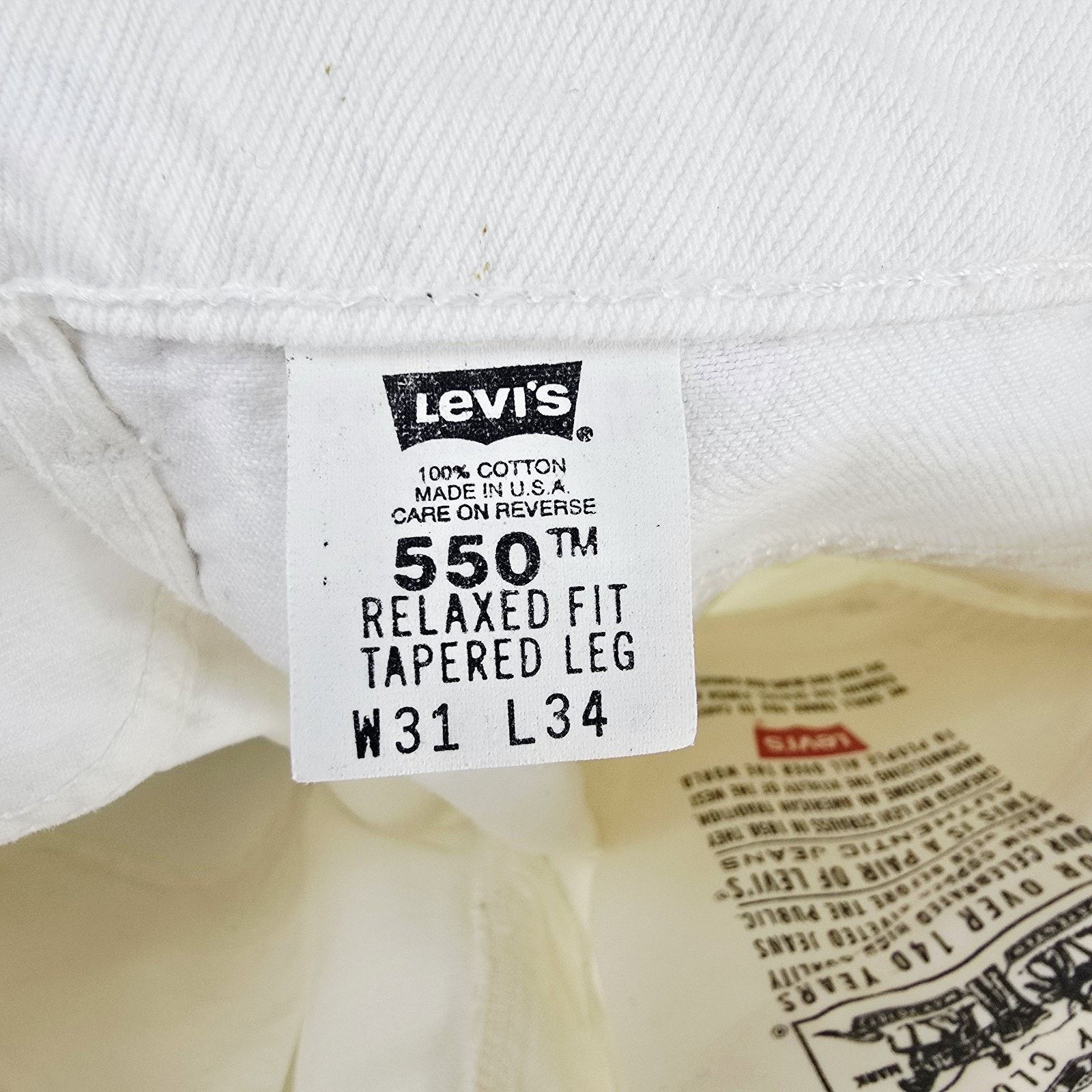 Levi's Vintage Levis 550 Jeans 30x13 Cropped Shorts 90s *FLAWS* Size US 31 - 4 Thumbnail