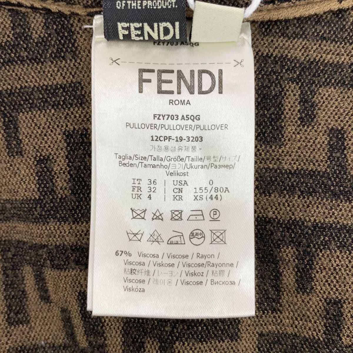 Fendi Fendi Dark Brown Long Sleeve Knit Sweater K26WX Size S / US 4 / IT 40 - 8 Thumbnail