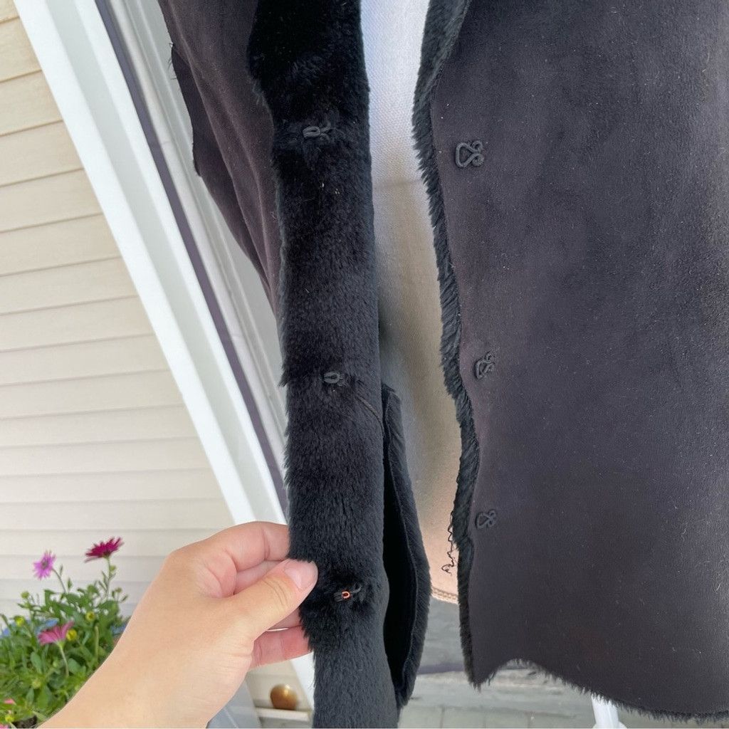 Lauren Ralph Lauren Lauren Ralph Lauren Faux Vegan Suede & Fur Line Vest Size LP Size L / US 10 / IT 46 - 6 Thumbnail