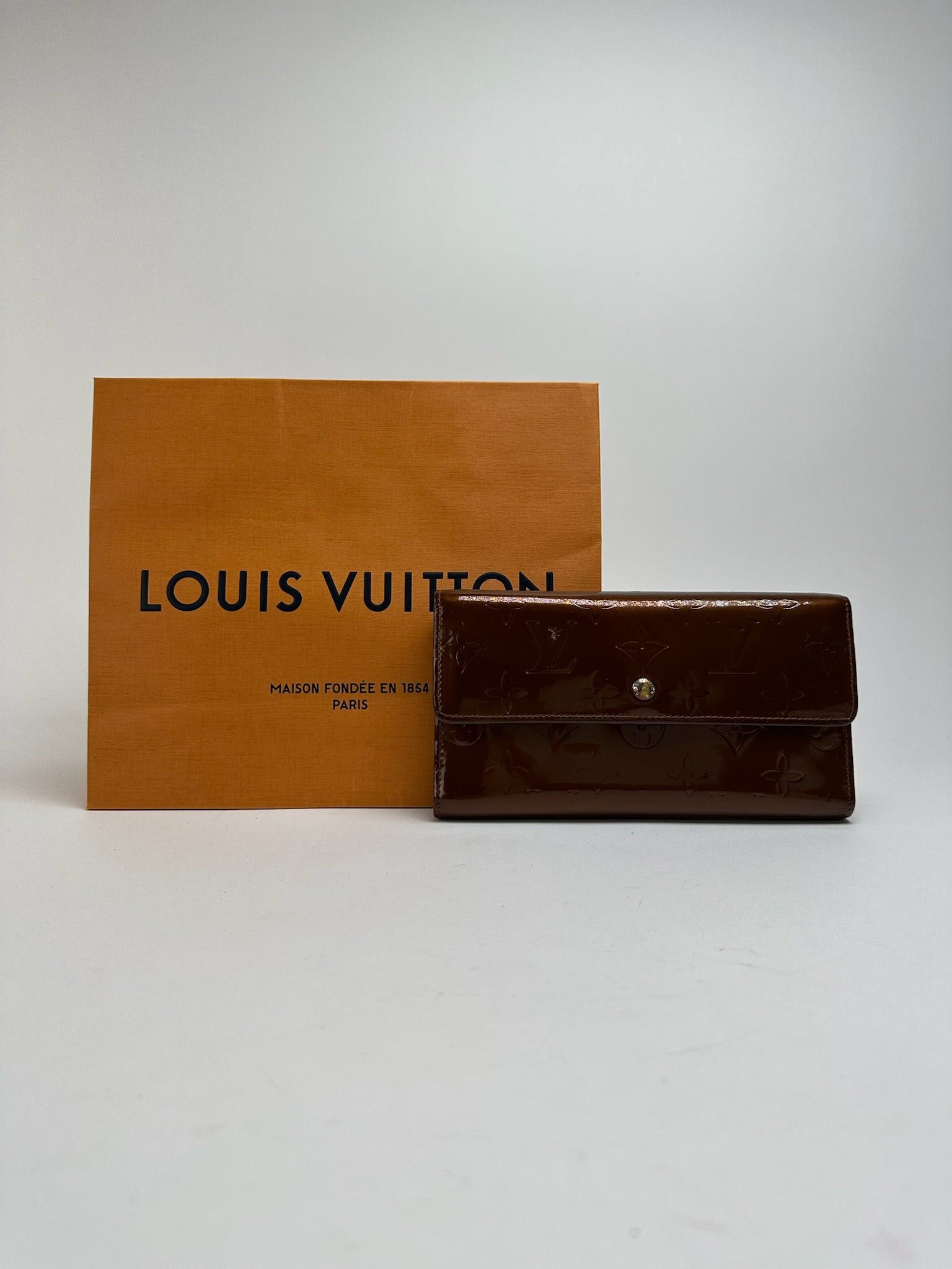 Louis Vuitton Vintage Vernis Leather wallet brown orange Size ONE SIZE - 1 Thumbnail