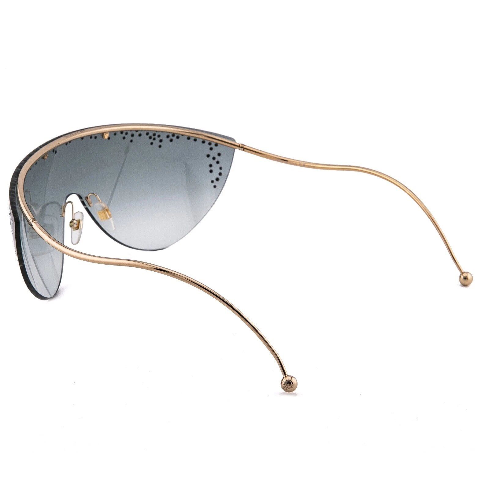 Givenchy GIVENCHY GV7152s Ariana 7152 Gold Gray Crystal Mask Runway Size ONE SIZE - 8 Thumbnail