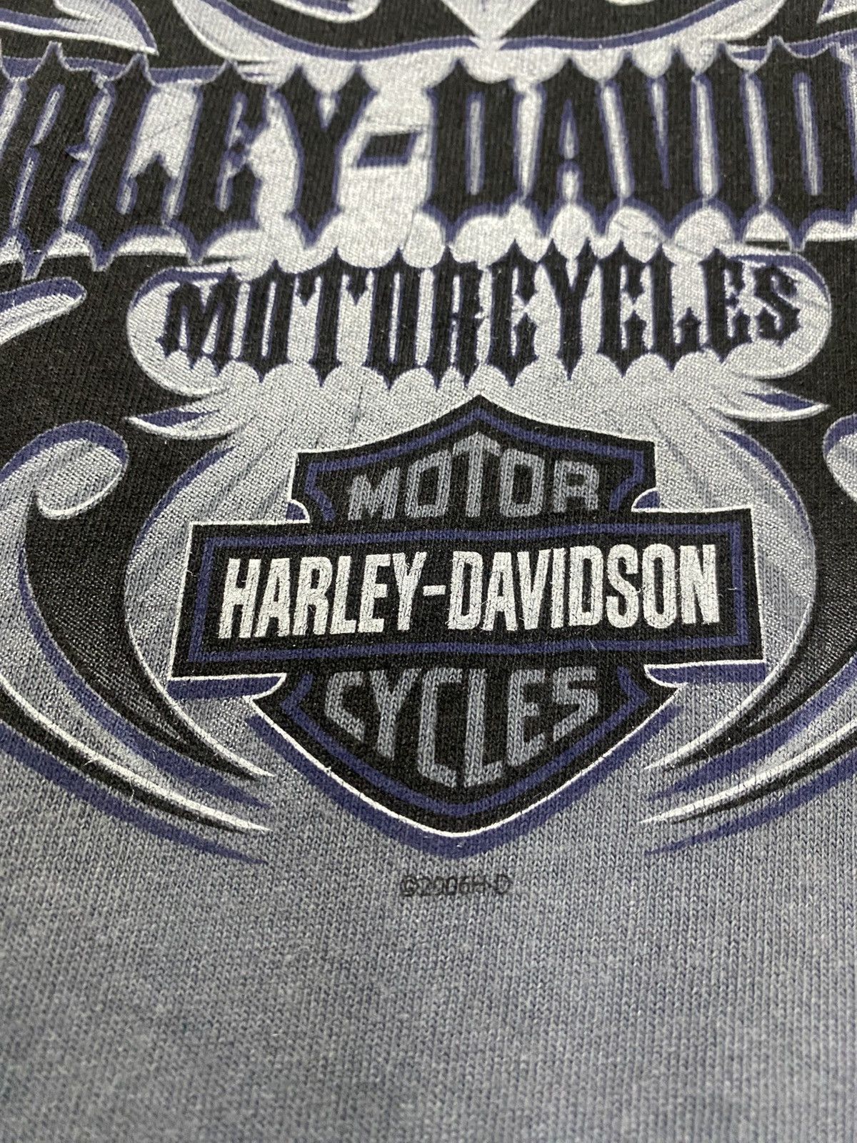Harley Davidson Harley Davidson Vintage Y2K distressed ringer tee Size US L / EU 52-54 / 3 - 10 Thumbnail