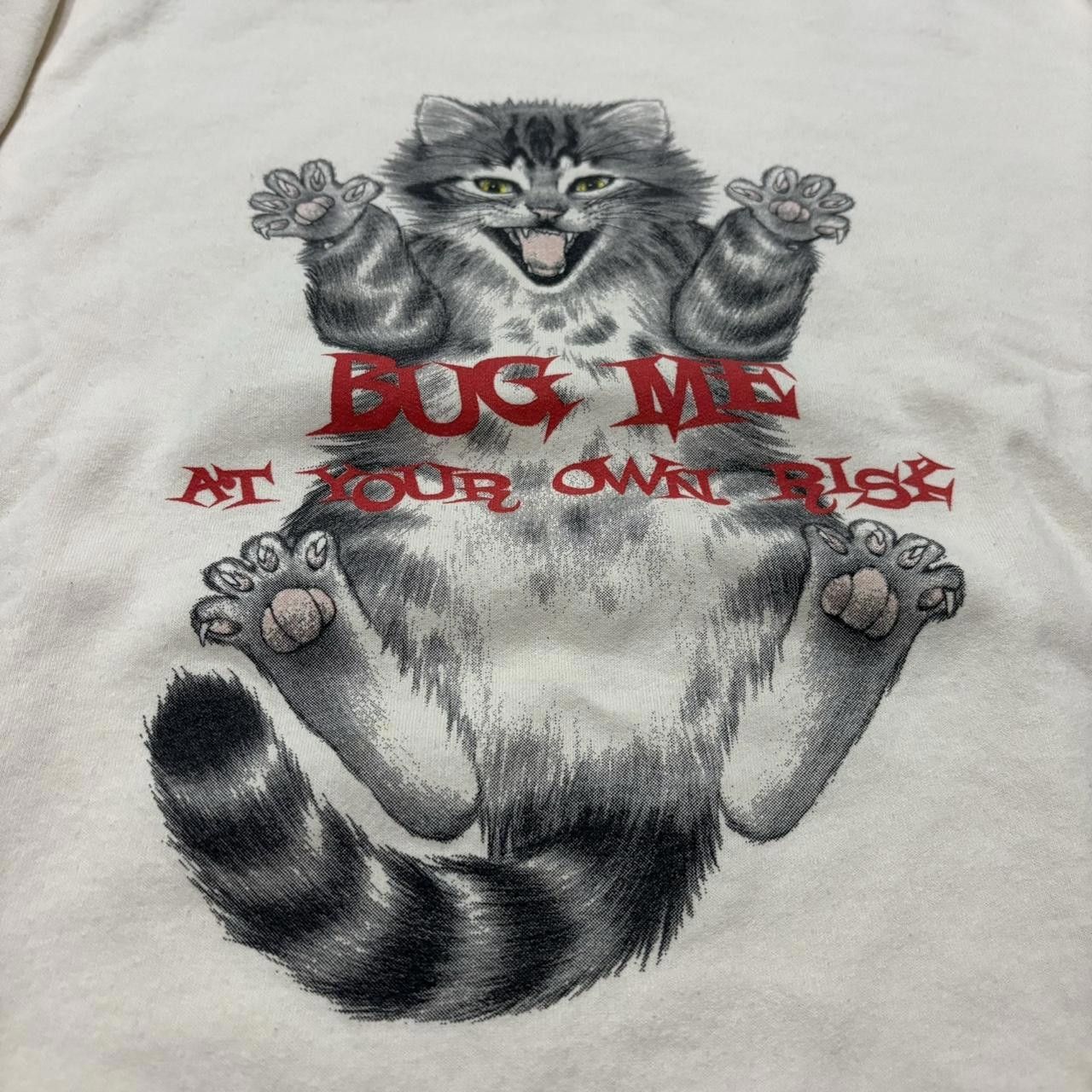 Designer vintage bug me at your own risk cat crewneck sweatshirt XL Size US XL / EU 56 / 4 - 4 Thumbnail