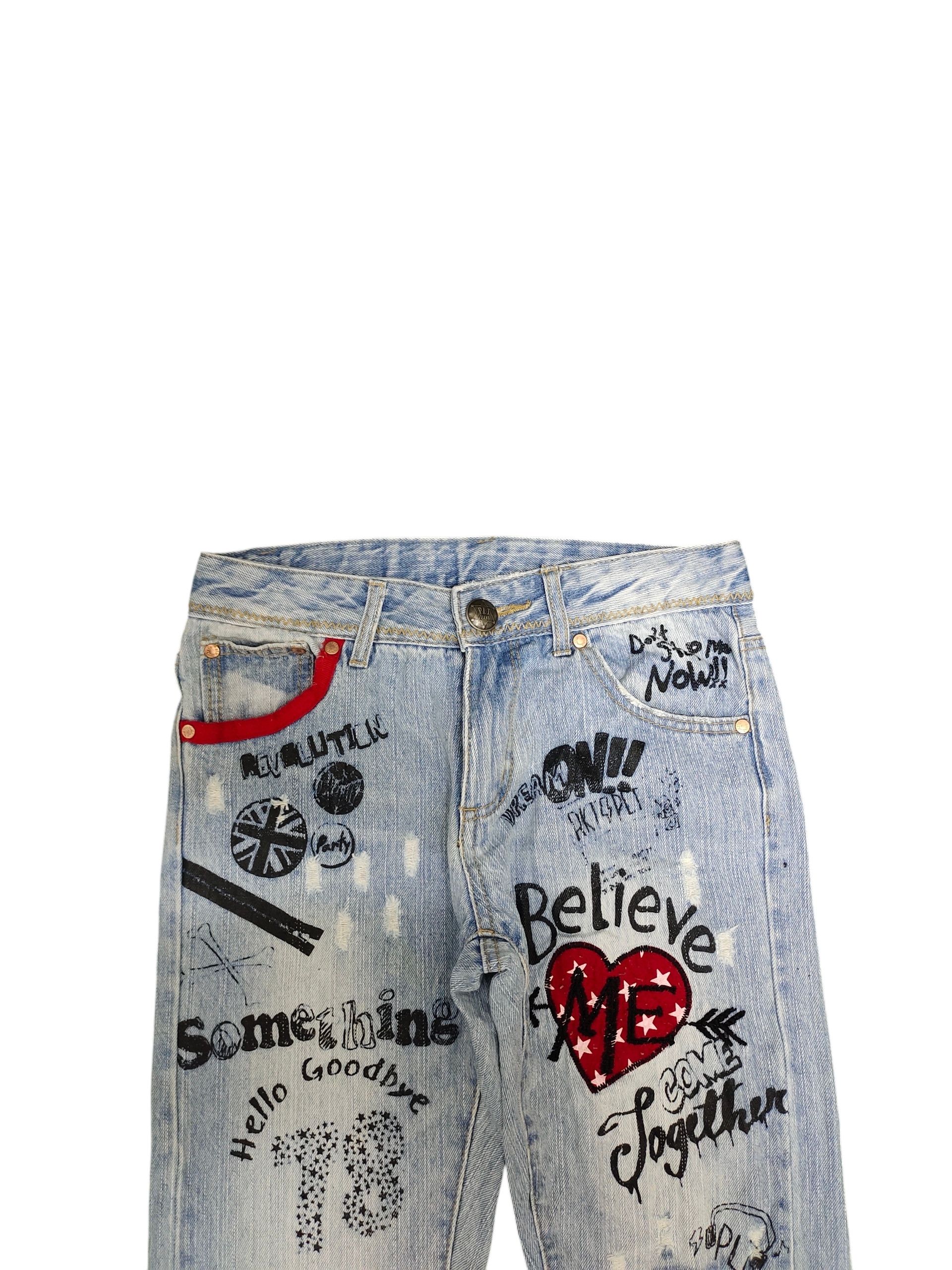 Hysteric Glamour Plt Jeans Japan Clawmark Distress Design Denim Jeans Size US 28 / EU 44 - 2 Thumbnail