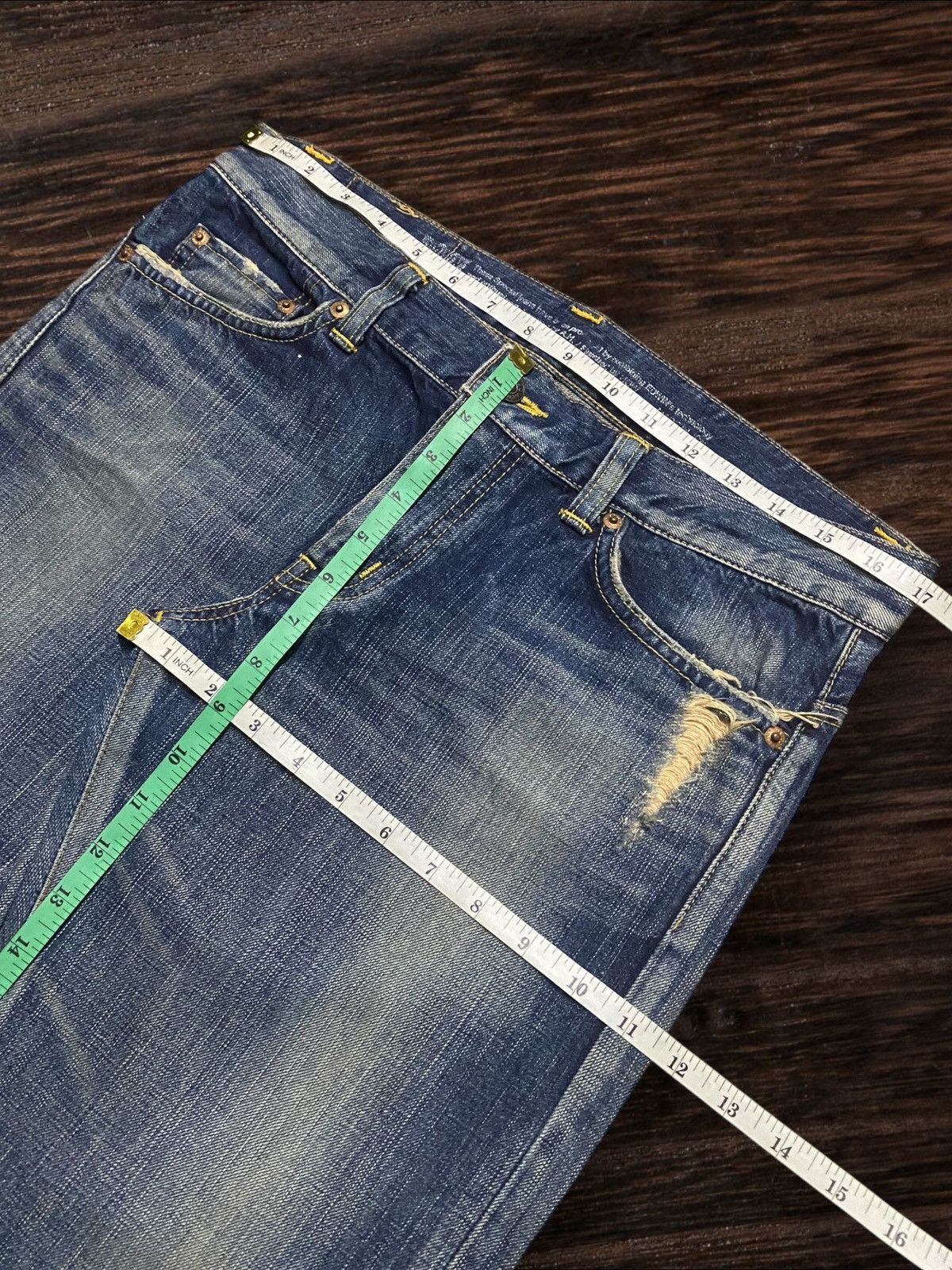 Junya Watanabe Vintage Japanese Brand Edwin 503 Mud Wash Distressed Flare Size US 33 - 20 Thumbnail