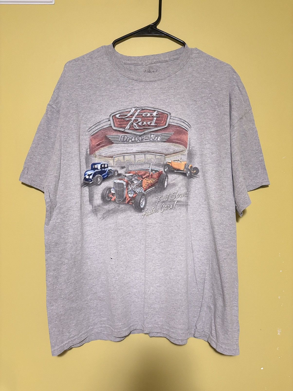 Other Y2K Hot Rod Drive-In Shirt Gray Mens XL RaceCar Size US XL / EU 56 / 4 - 1 Thumbnail